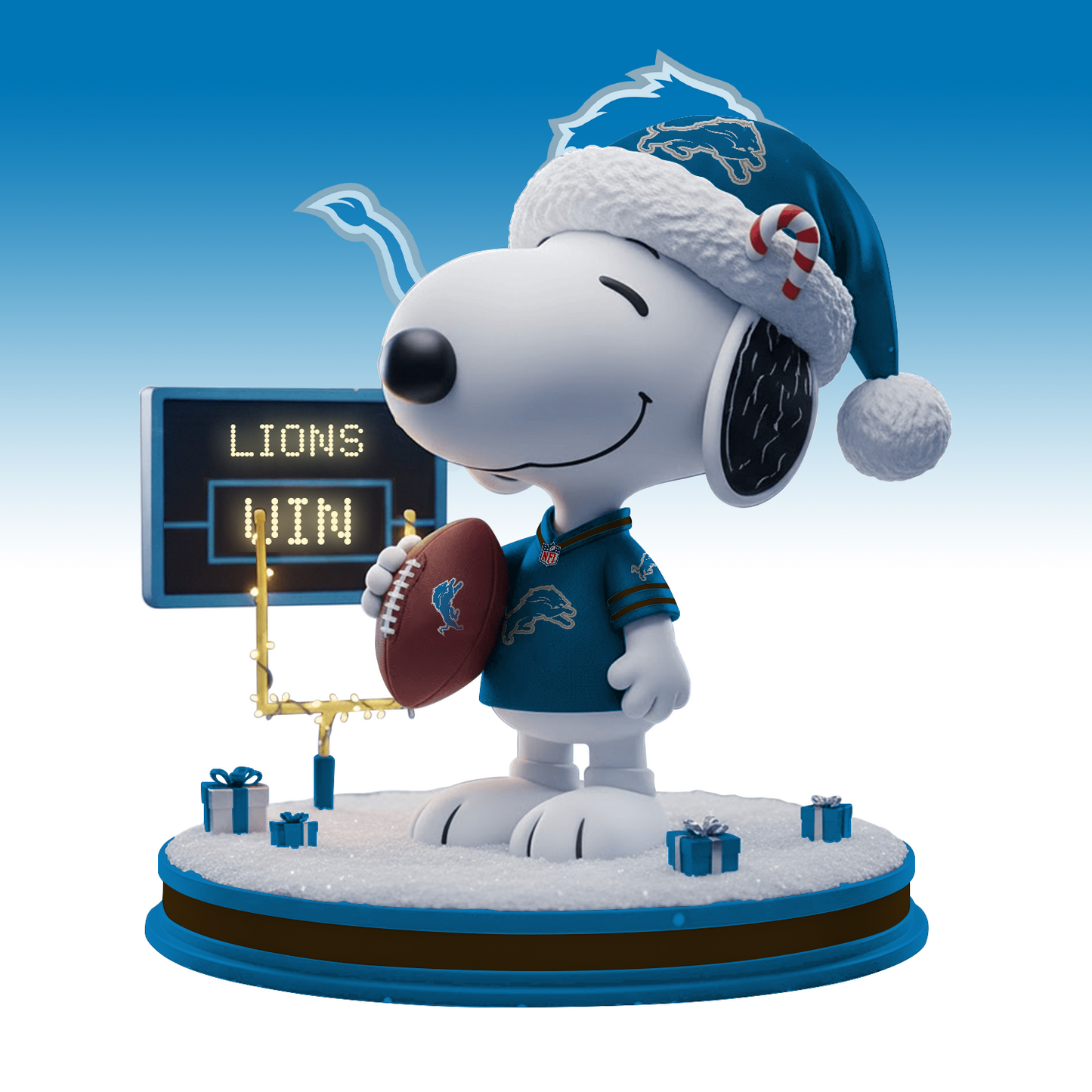 SNP x DET NFL Christmas Acrylic Model