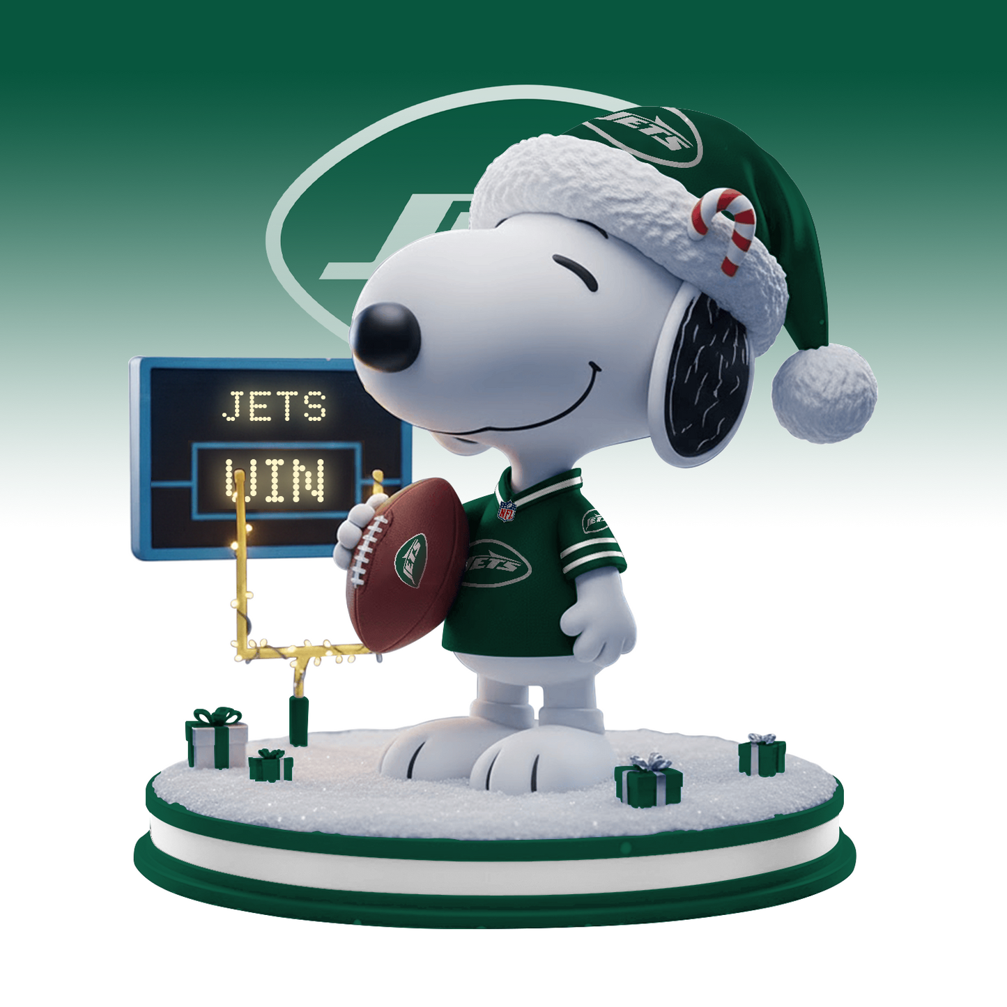 SNP x NYJ NFL Christmas Acrylic Model