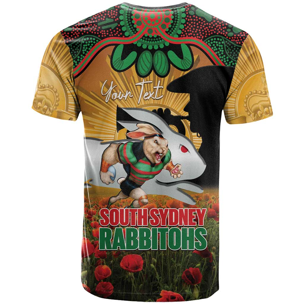 SOU x NRL Rugby ANZAC Day Women V-Neck T-Shirt Last Post Poppy We Will Remember Them DatND DVT