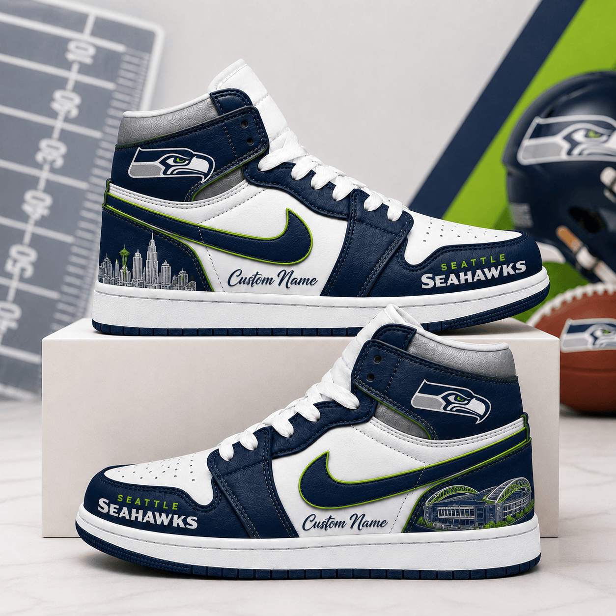 SS x NFL Luxury Air Jordan 1 Sneakers 230626