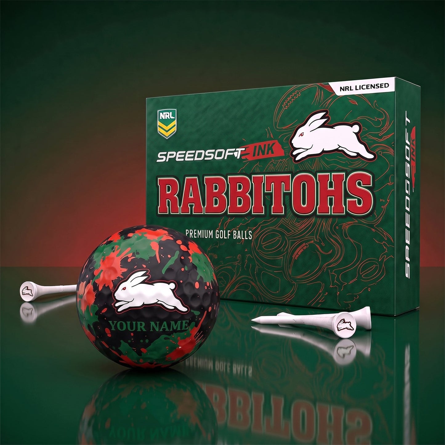 PREMIUM NRL X SSR EXCLUSIVE PERSONALIZED GOLF BALL SET LIMITED EDTION