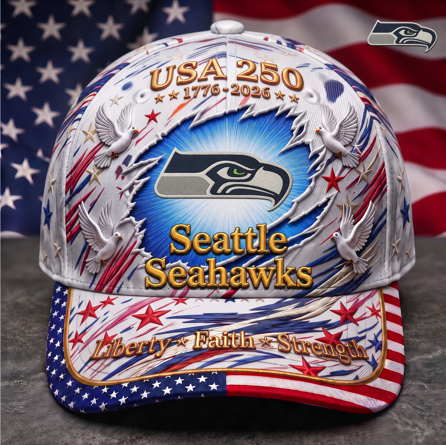 Premium NFL x SS 250 Years Anniversary Of Freedom Cap V4 260626