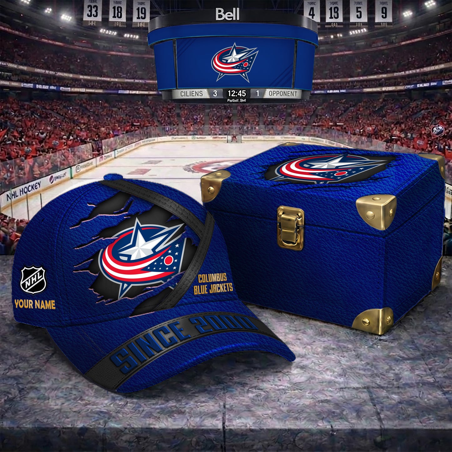 Signature Series NHL x CBJ BESPOKE CRACK CUSTOM NAME HAT V2 PLUS NDT NTN 250426