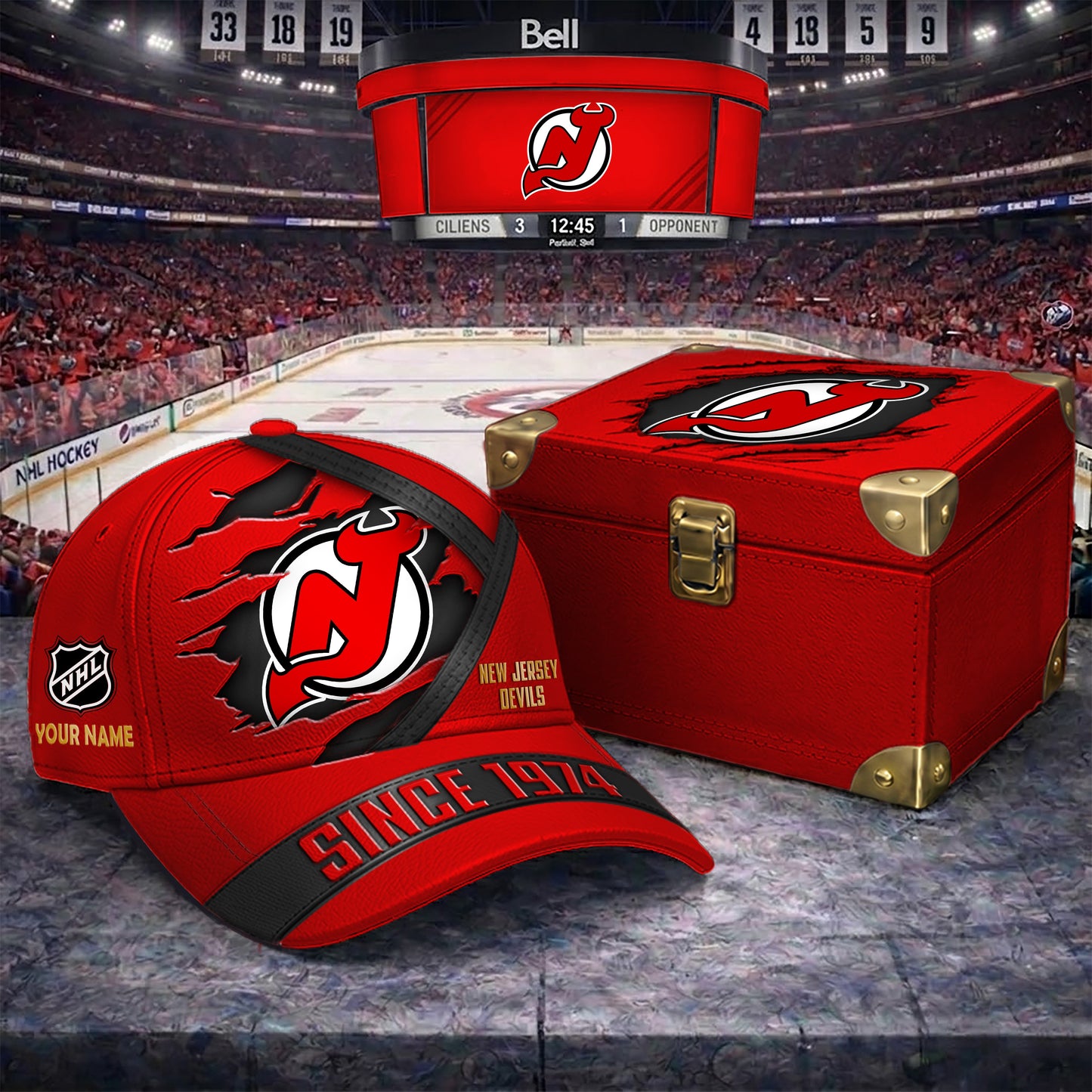 Signature Series NHL x NJD BESPOKE CRACK CUSTOM NAME HAT V2 PLUS NDT NTN 250426