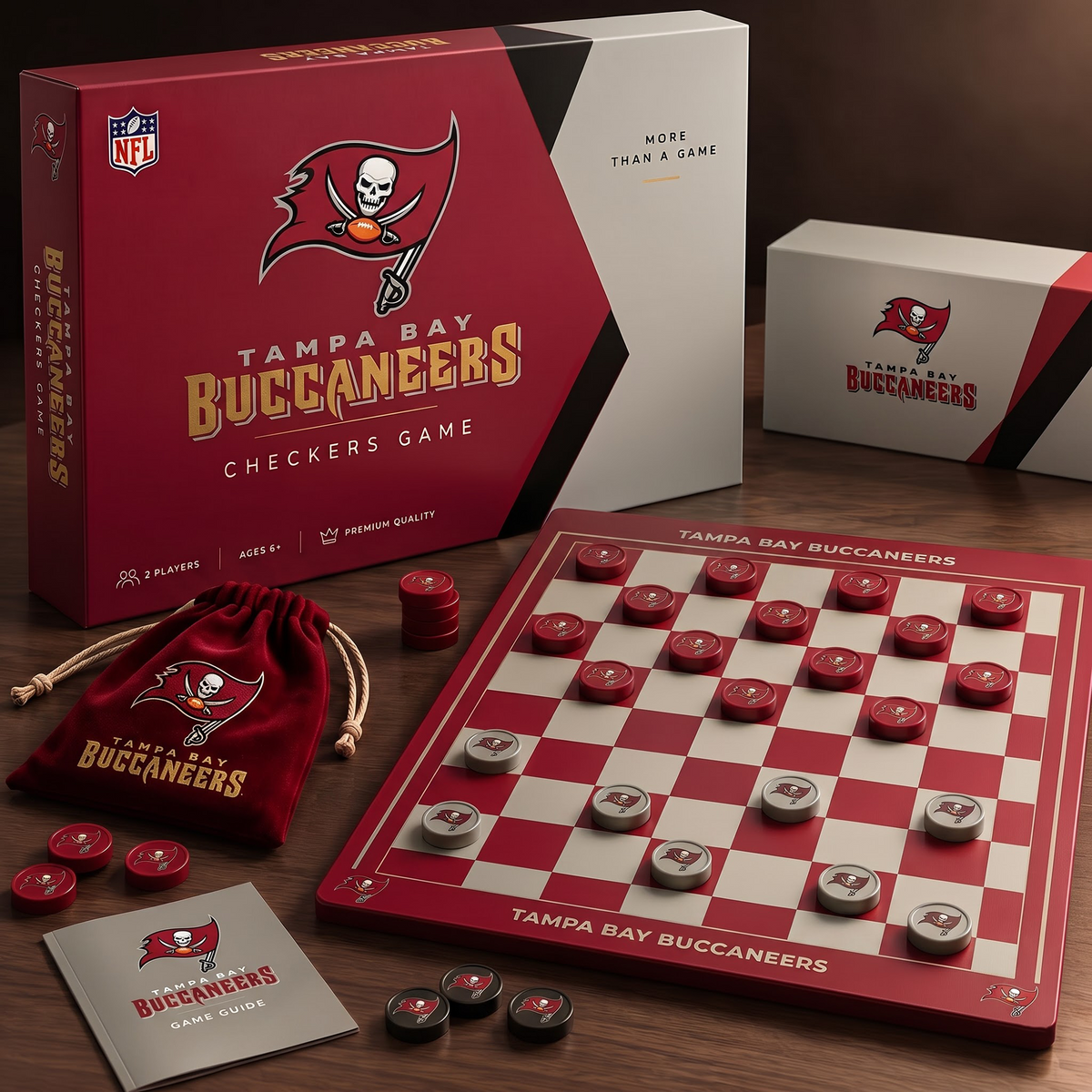 TB X Premium NFL Sports Legends Classic Checkers Set