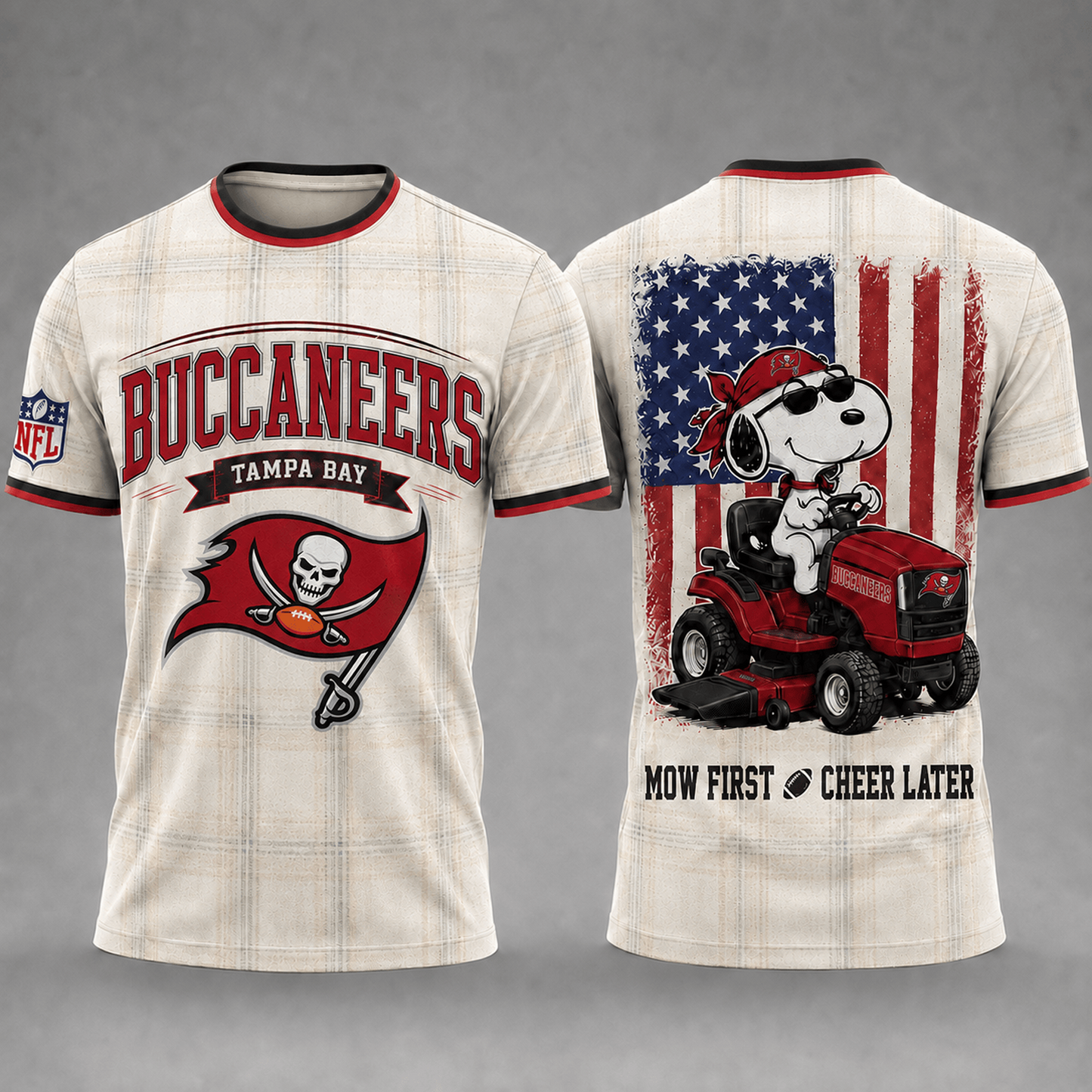 TB x NFL Premium Funny Football Snoopy 3D T-Shirt 0207