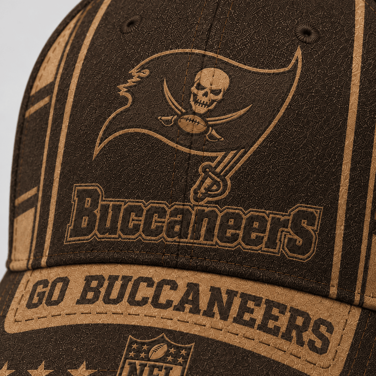 TB x NFL Premium Vintage Leather Personalized Cap for Loyal Fans