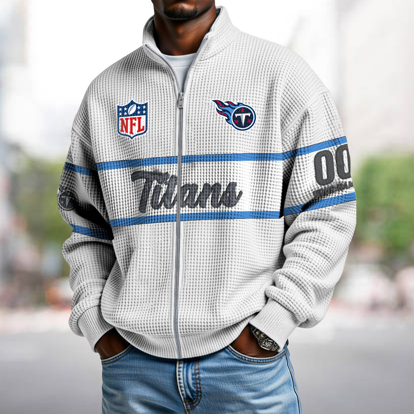 TEN x NFL Waffle Zip-Up Sweatshirt DATND TANTD