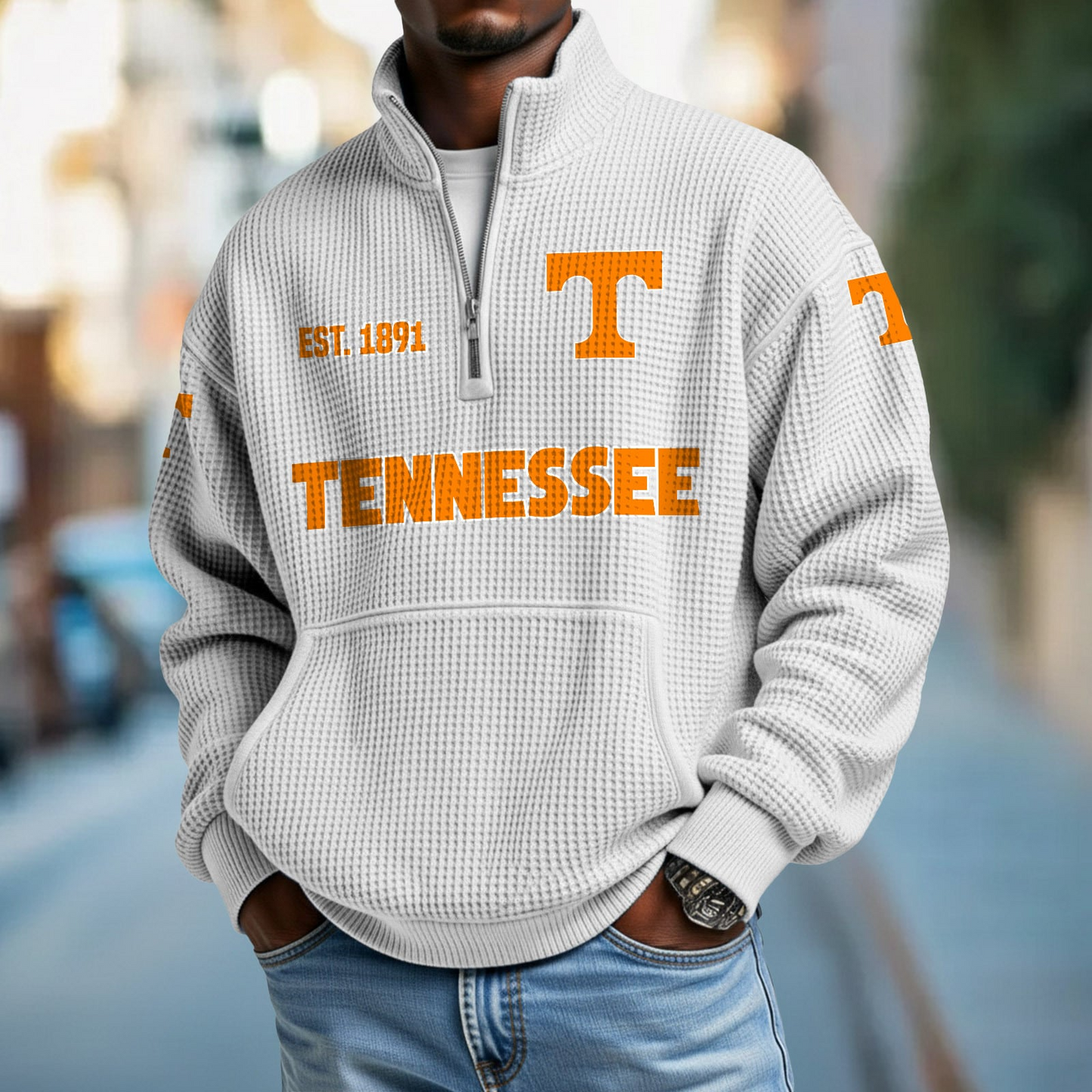 TENN x College Football - Waffle Stand Collar Half Zip Sweatshirt DatND DVT