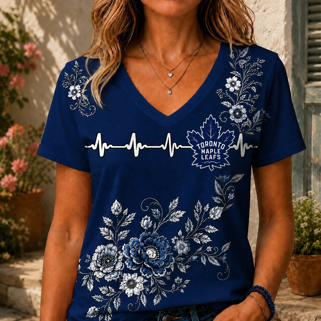 TML x NHL Luxury Women V-Neck Shirt