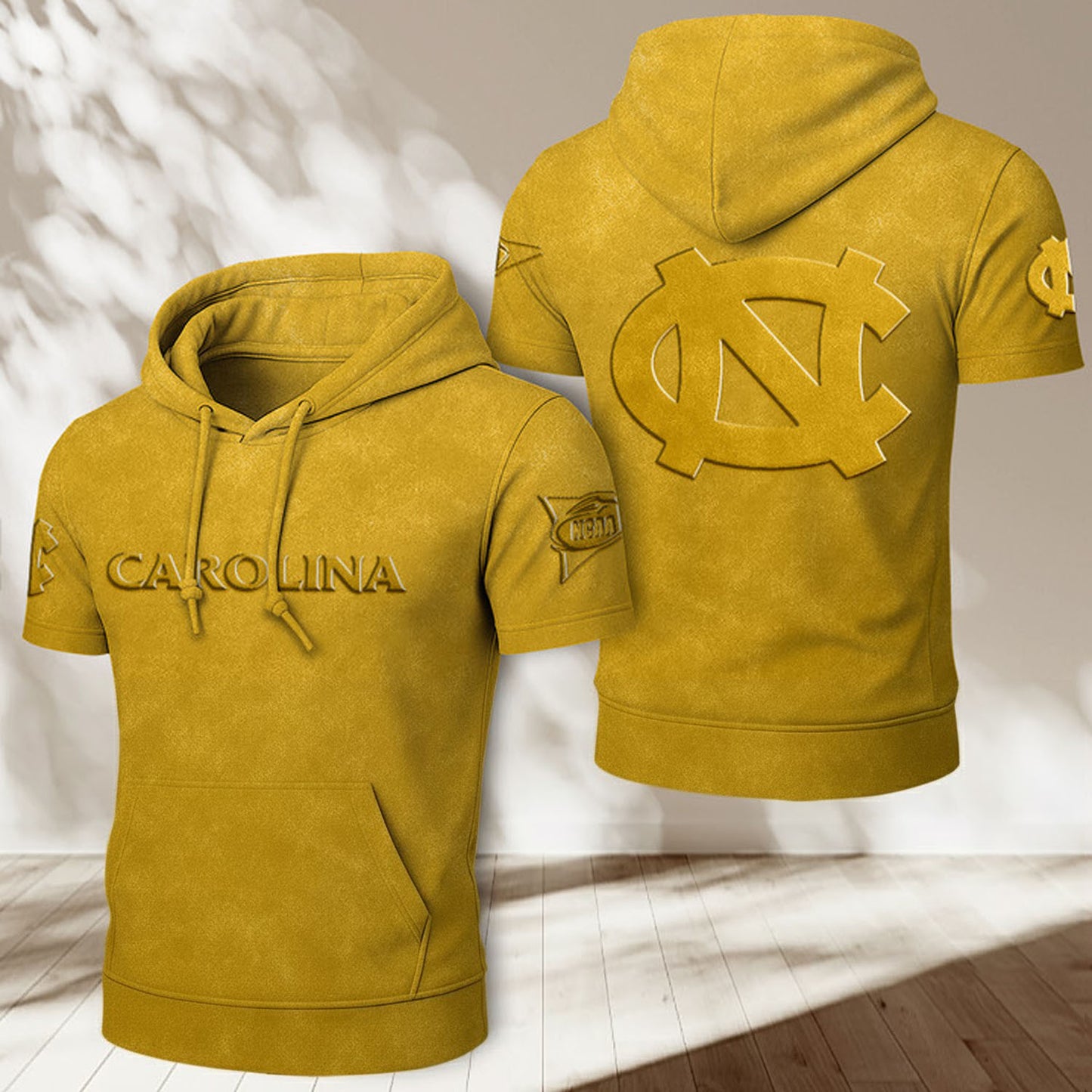 UNC x NCAA Half Sleeve Hoodie T-Shirt DatND ThuongNH