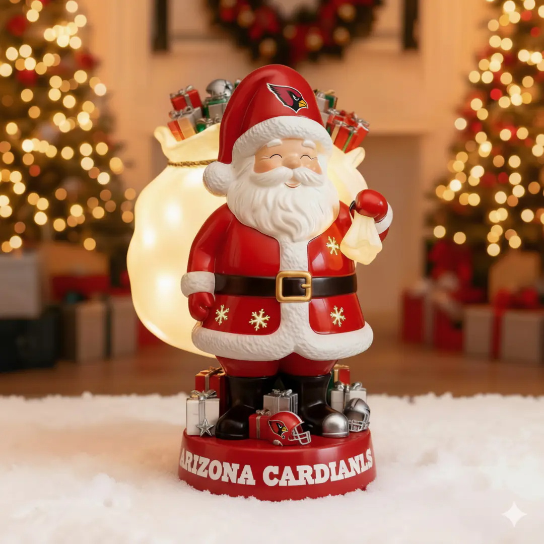 UNIQUE NFL X AZI Santa Claus LED NITE Holiday Statuary NDT NHM