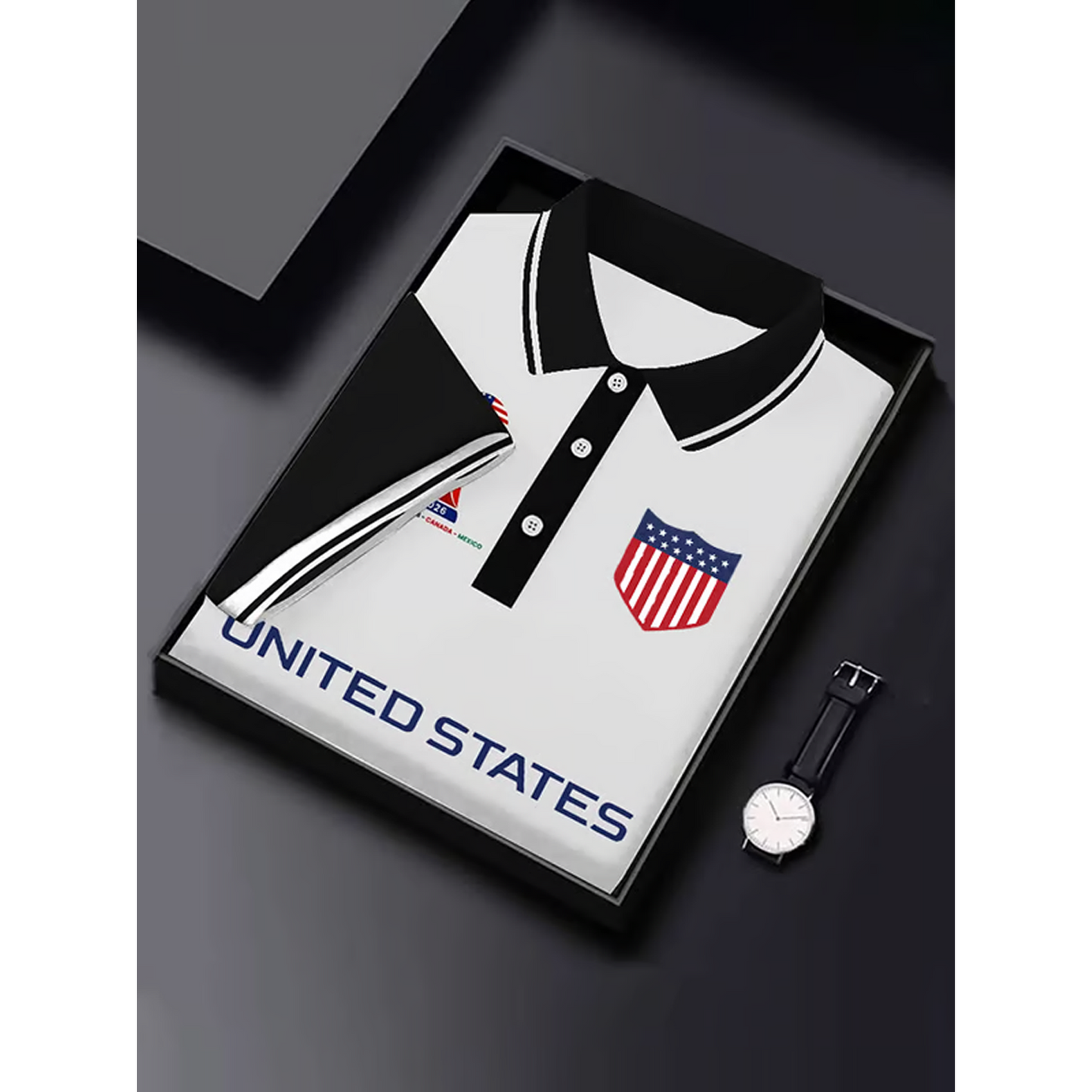 USA Print Soccer Polo Shirt V1 DATND TANTD 040626
