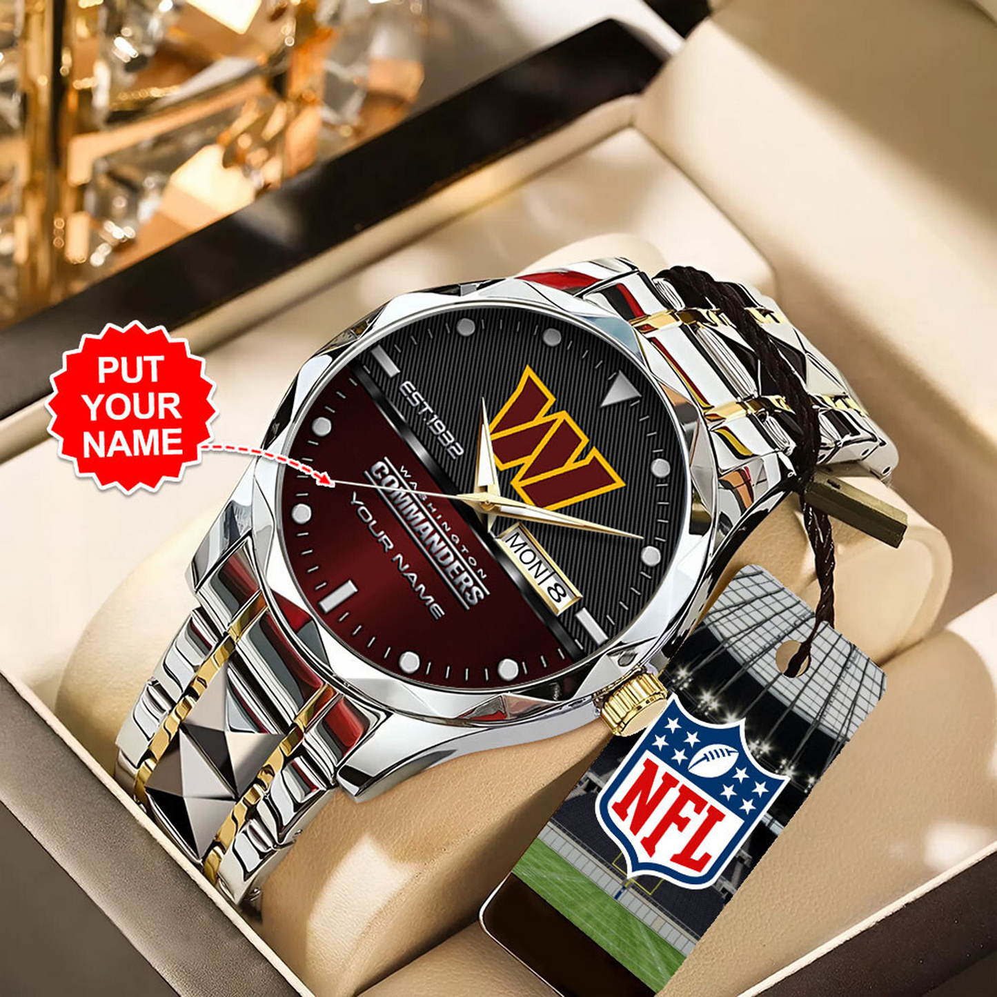 WAS x NFL Alloy Luxury Quartz Watch DATND TANTD