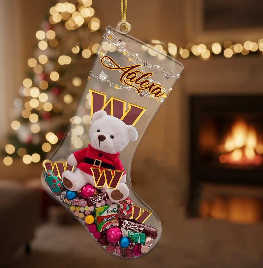 WAS x NFL Christmas Personalized Acrylic Ornament DatND DVT