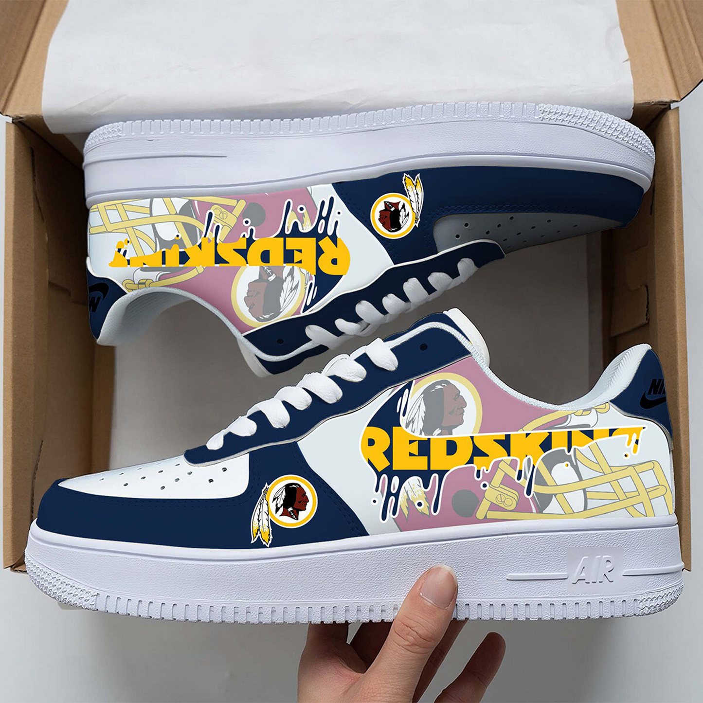 WAS x NFL Team Logo Fan Air Force 1 Shoes DATND TANTD