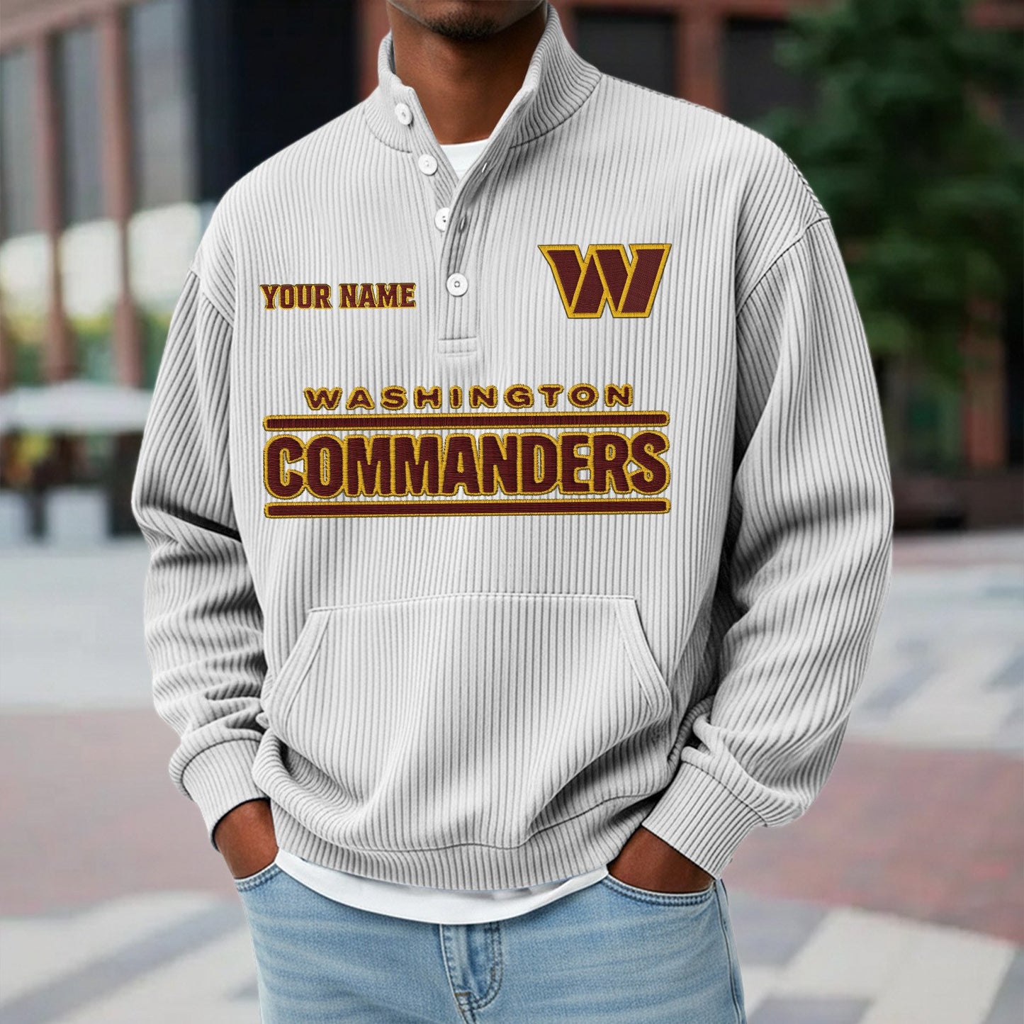 WAS x NFL Waffle High Neck Long Sleeved Sweatshirt DATND TANTD 221125