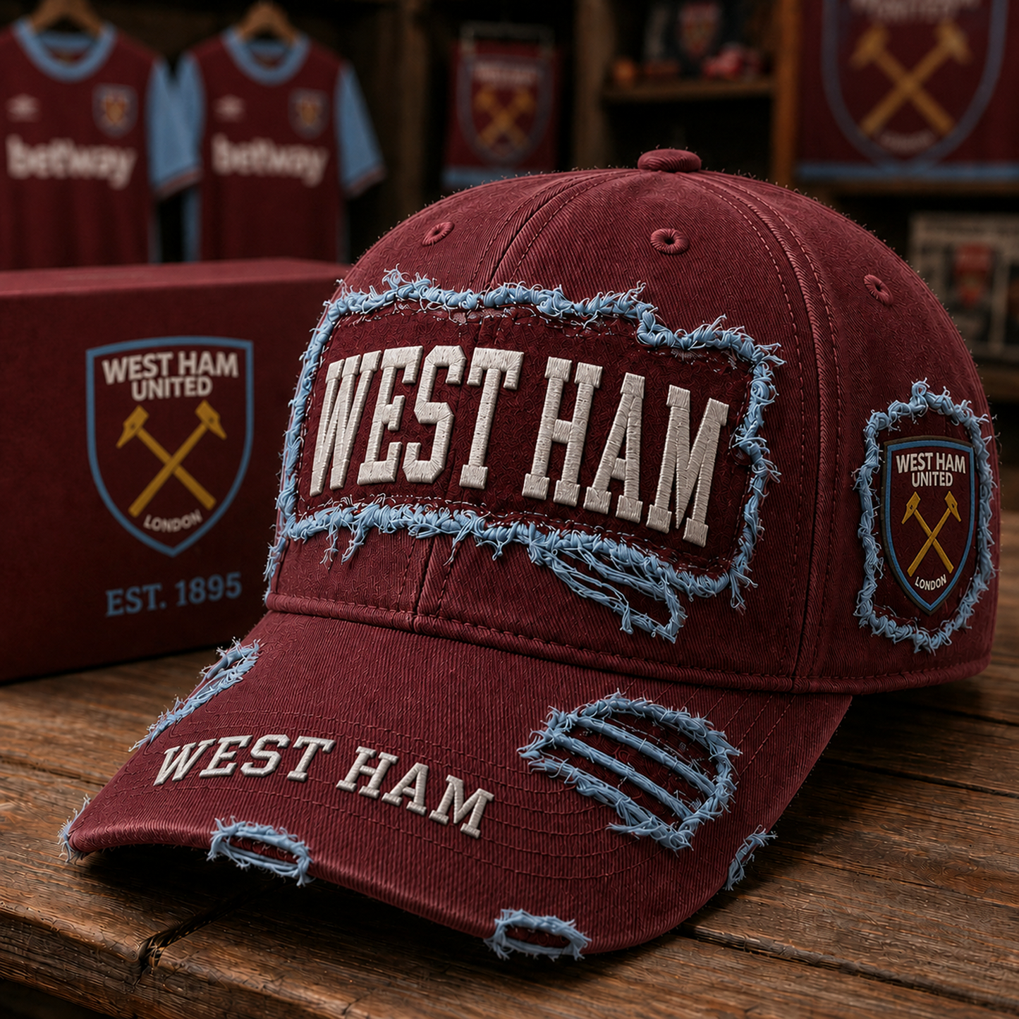 WHU x EPL Premium Patch Cap 1806