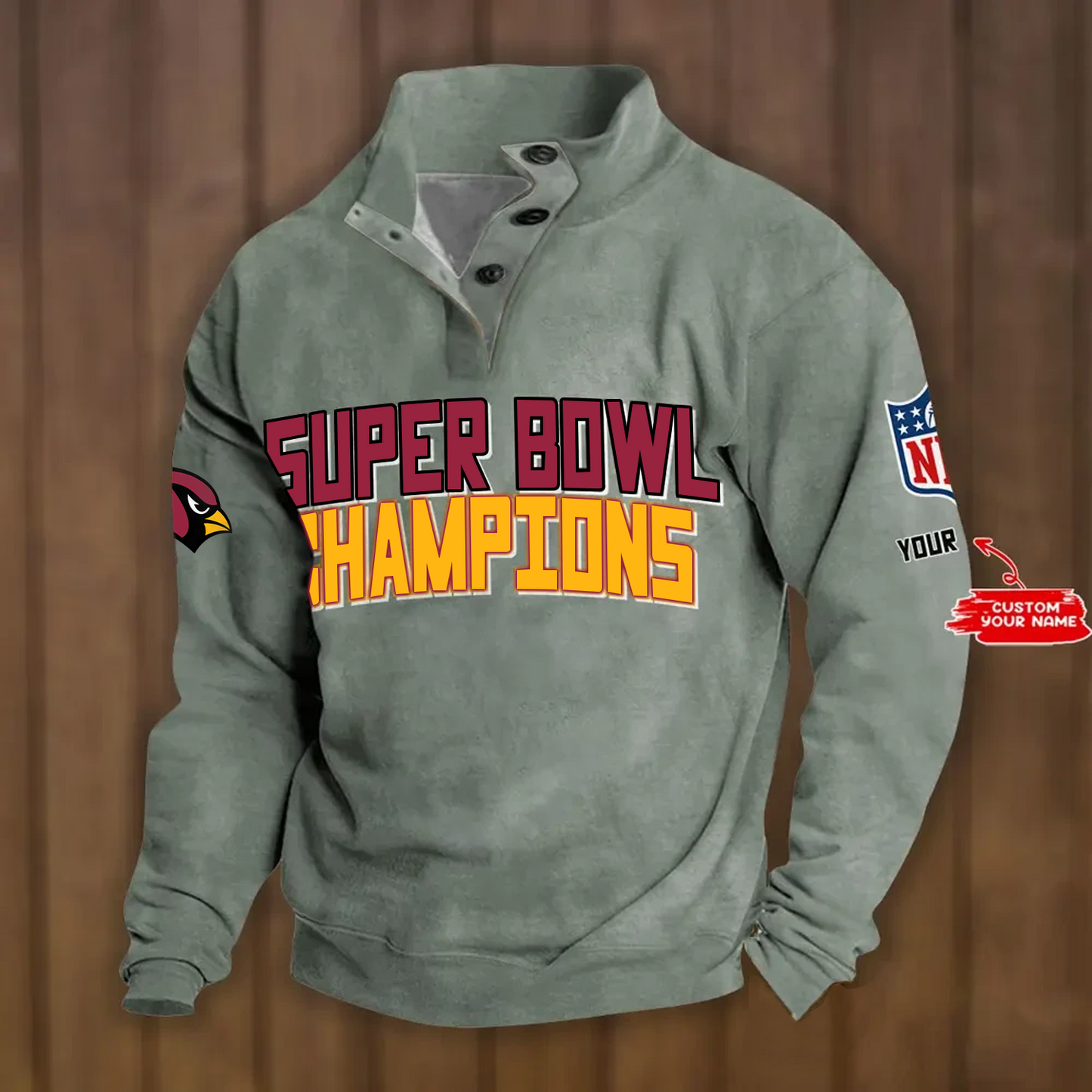 ARI x NFL Double Breasted Stand Collar Hoodies DATND TANTD