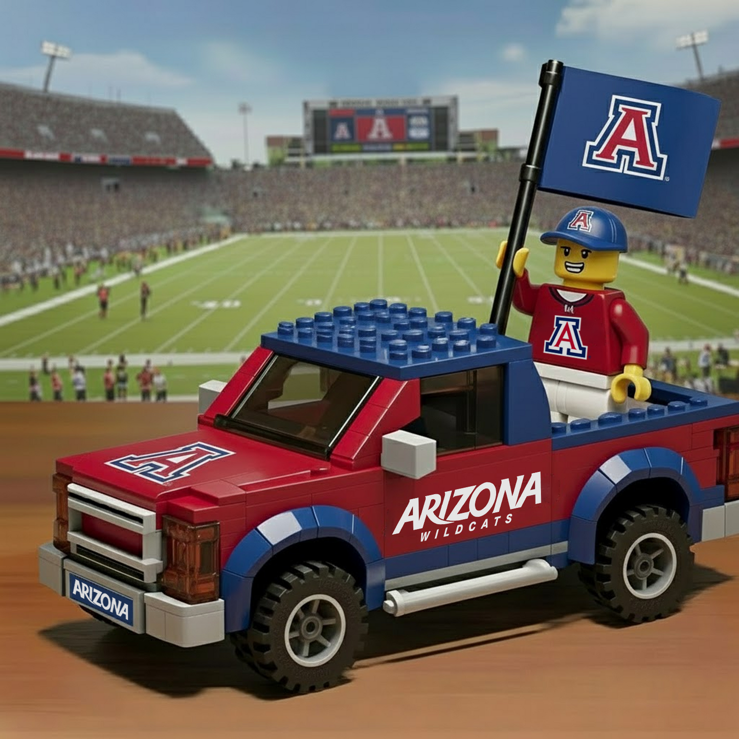 ARIZ x NCAA Building Blocks Truck Toy Set DatND DVT