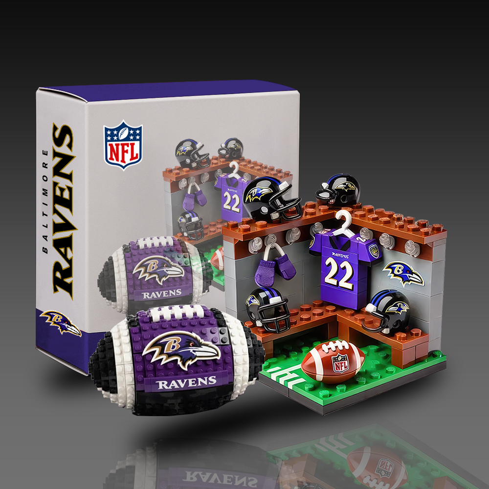 BR x NFL Team Ball & Changing Room Building Block Football Set DDT CTND