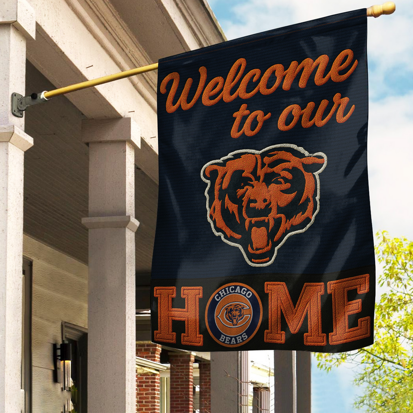 CHI Premium NFL Welcome Home Flag DDT NTL