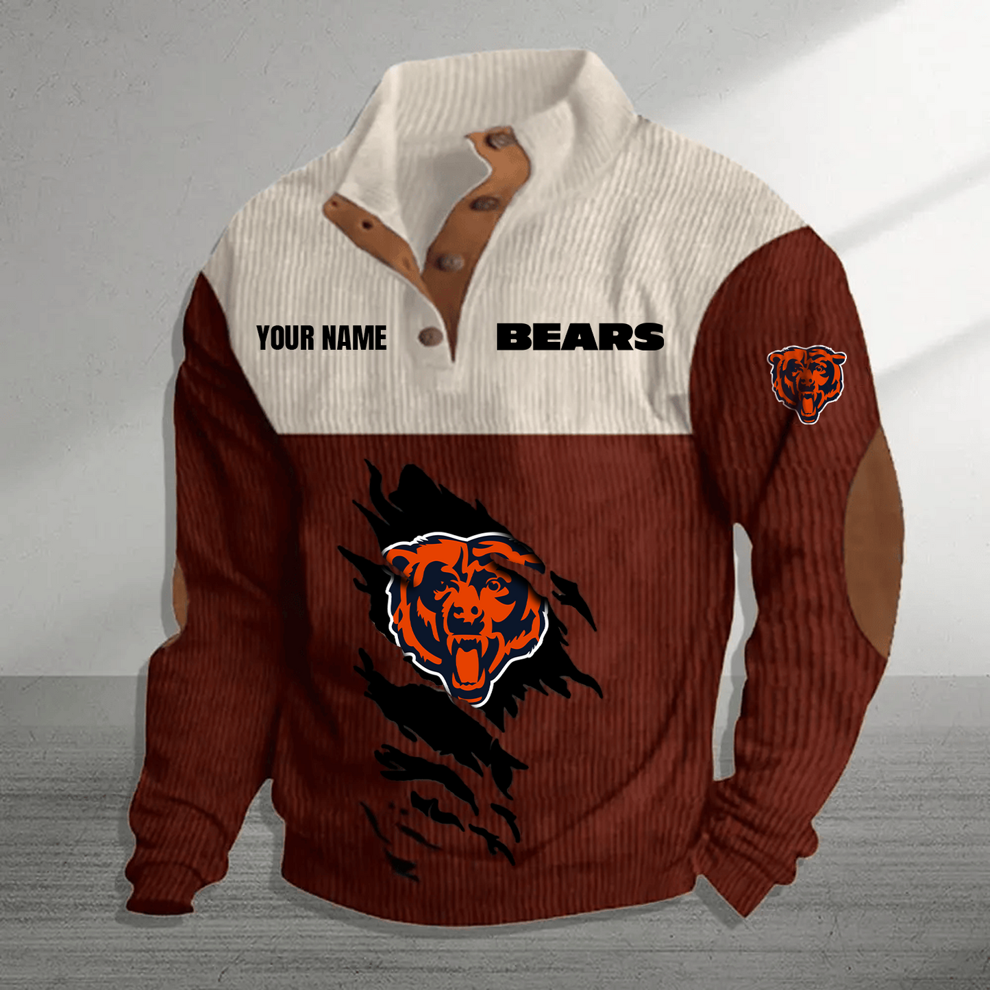 CHI x NFL Premium Personalized Game-Day Pullover DATND TANTD