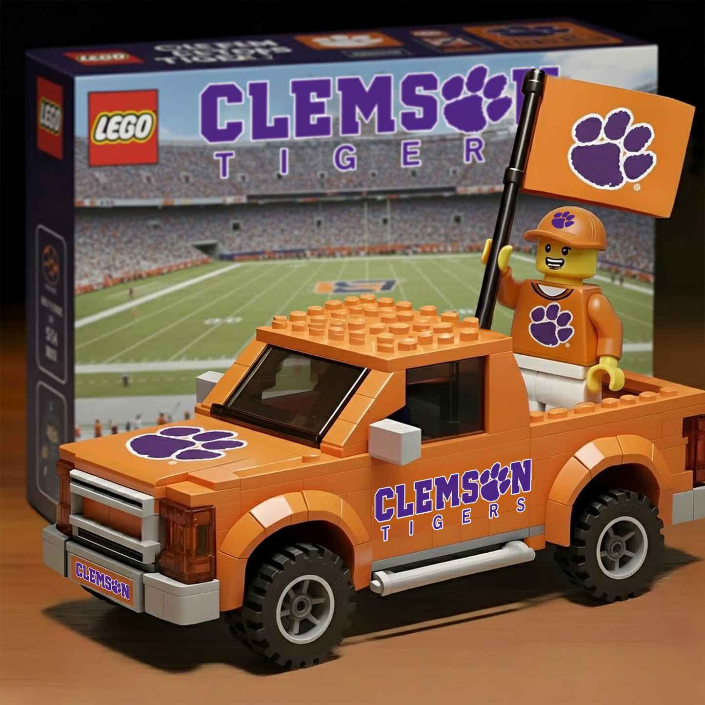 CLEM x NCAA Building Blocks Truck Toy Set DatND DVT