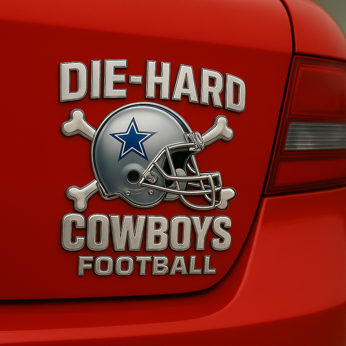 DAL x NFL Premium 3D Car Name Badge DATND DVT