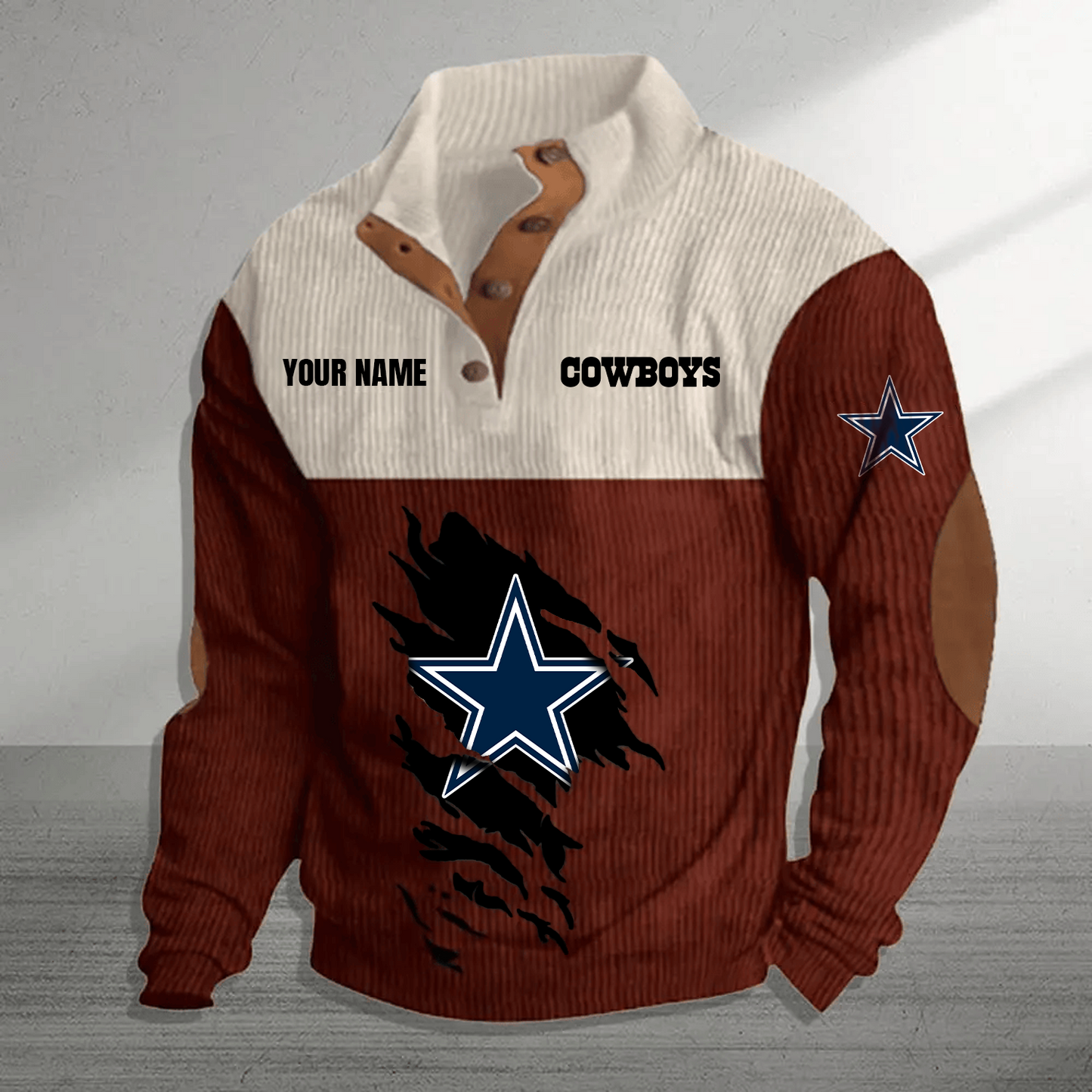 DAL x NFL Premium Personalized Game-Day Pullover DATND TANTD