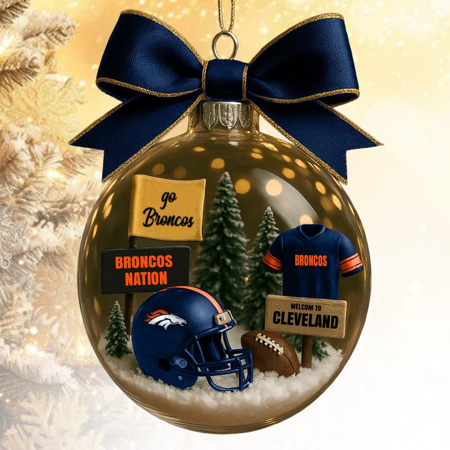DB NFL Acrylic Ball Ornament - Best Gift For Fans DDT CTND