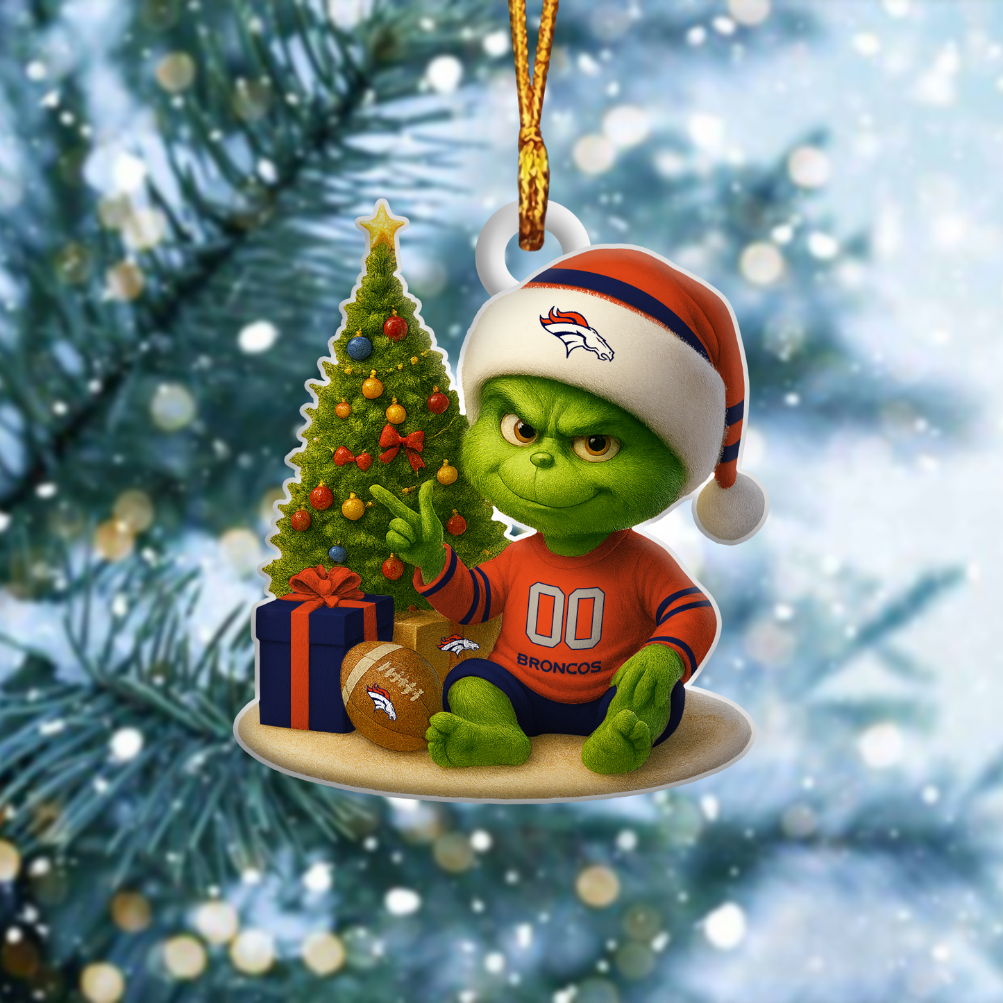 DB NFL x Grinch Premium Ornament DDT NTL