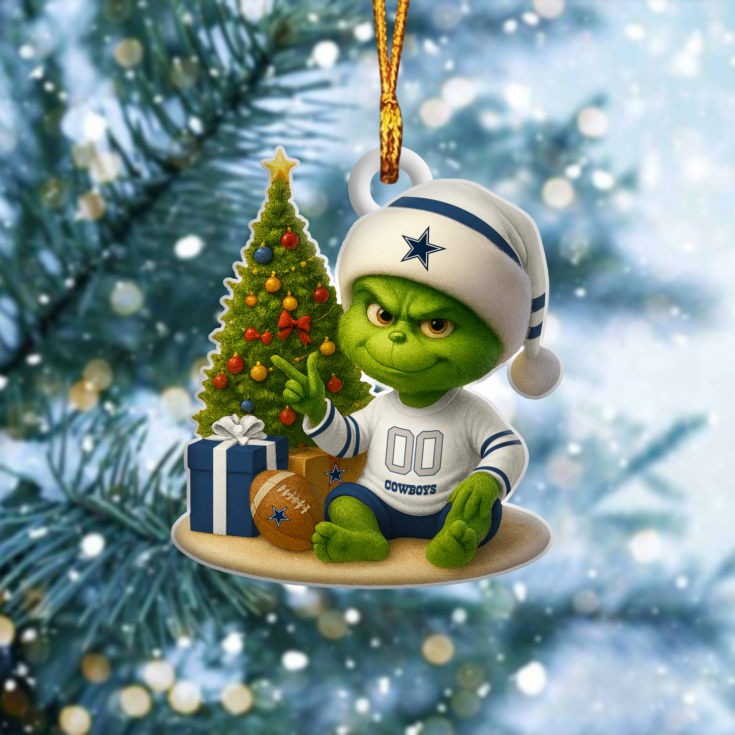 DC NFL x Grinch Premium Ornament DDT NTL