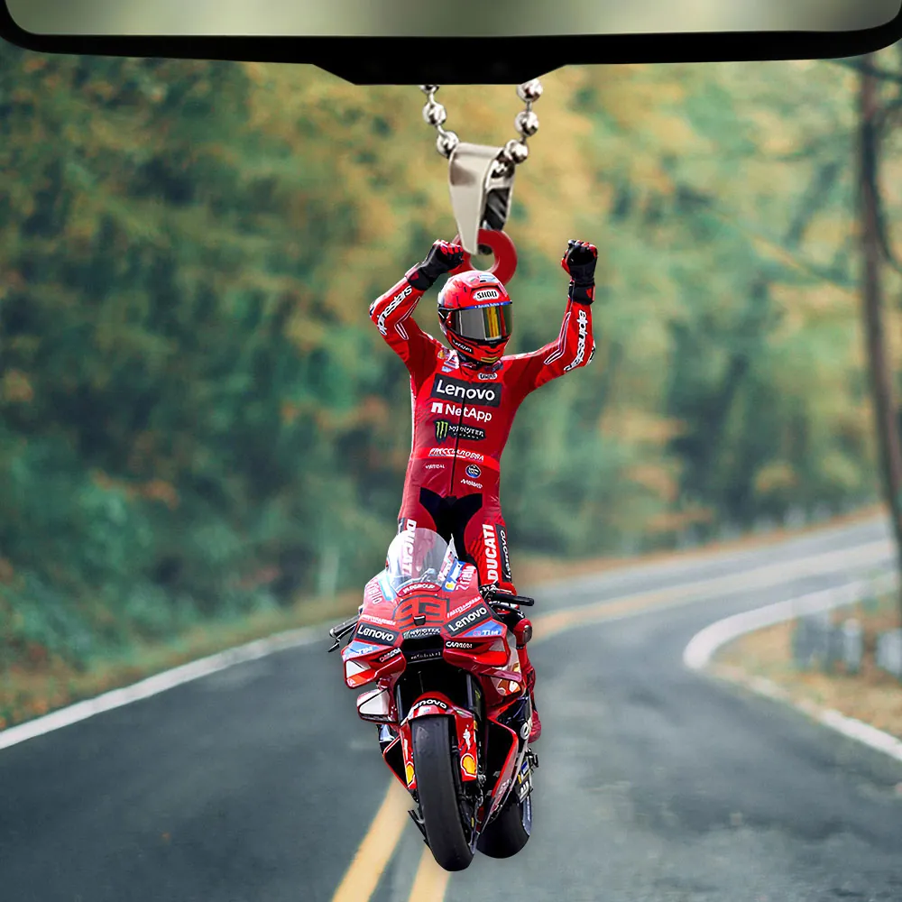 Ducati Lenovo Team x Mar Custom Shape 2-sided Acrylic Car Ornament NMD TTV