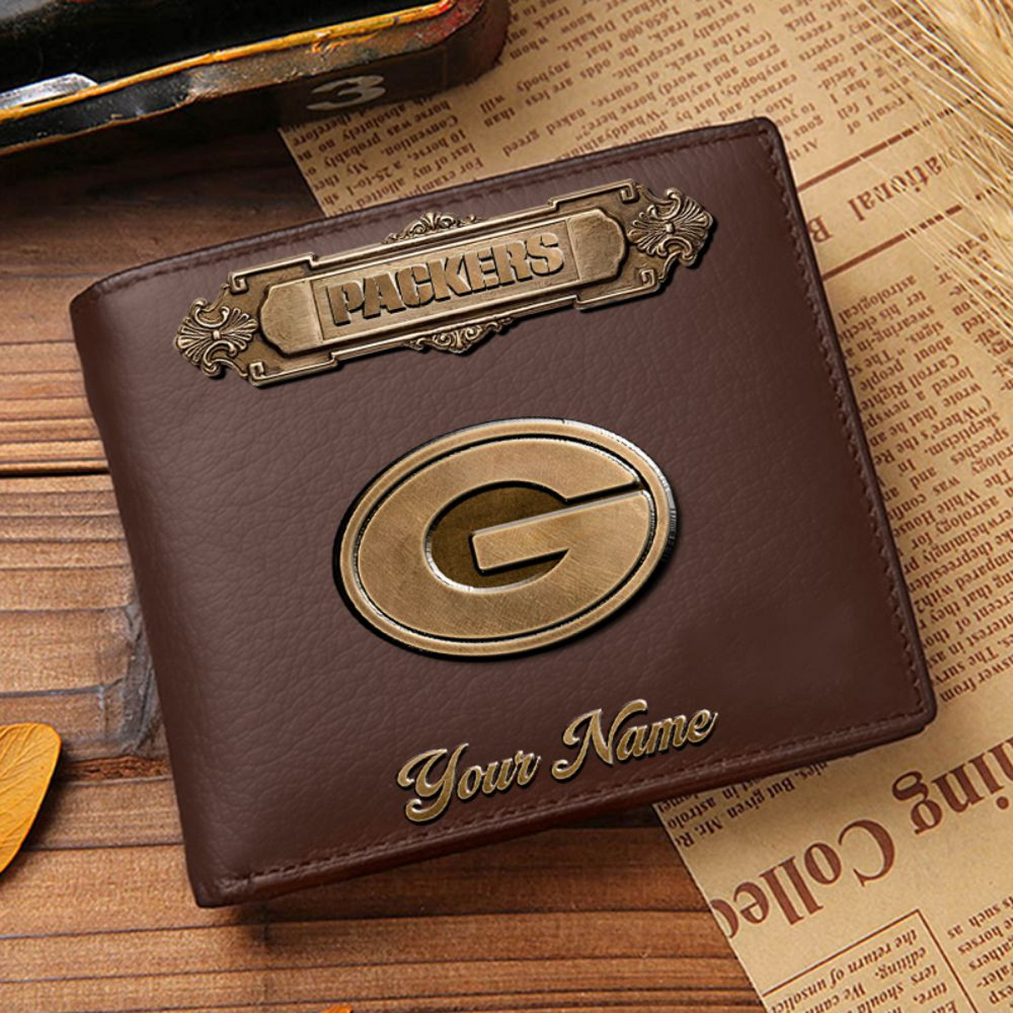 GB x NFL Premium Leather Wallet DatND DVT