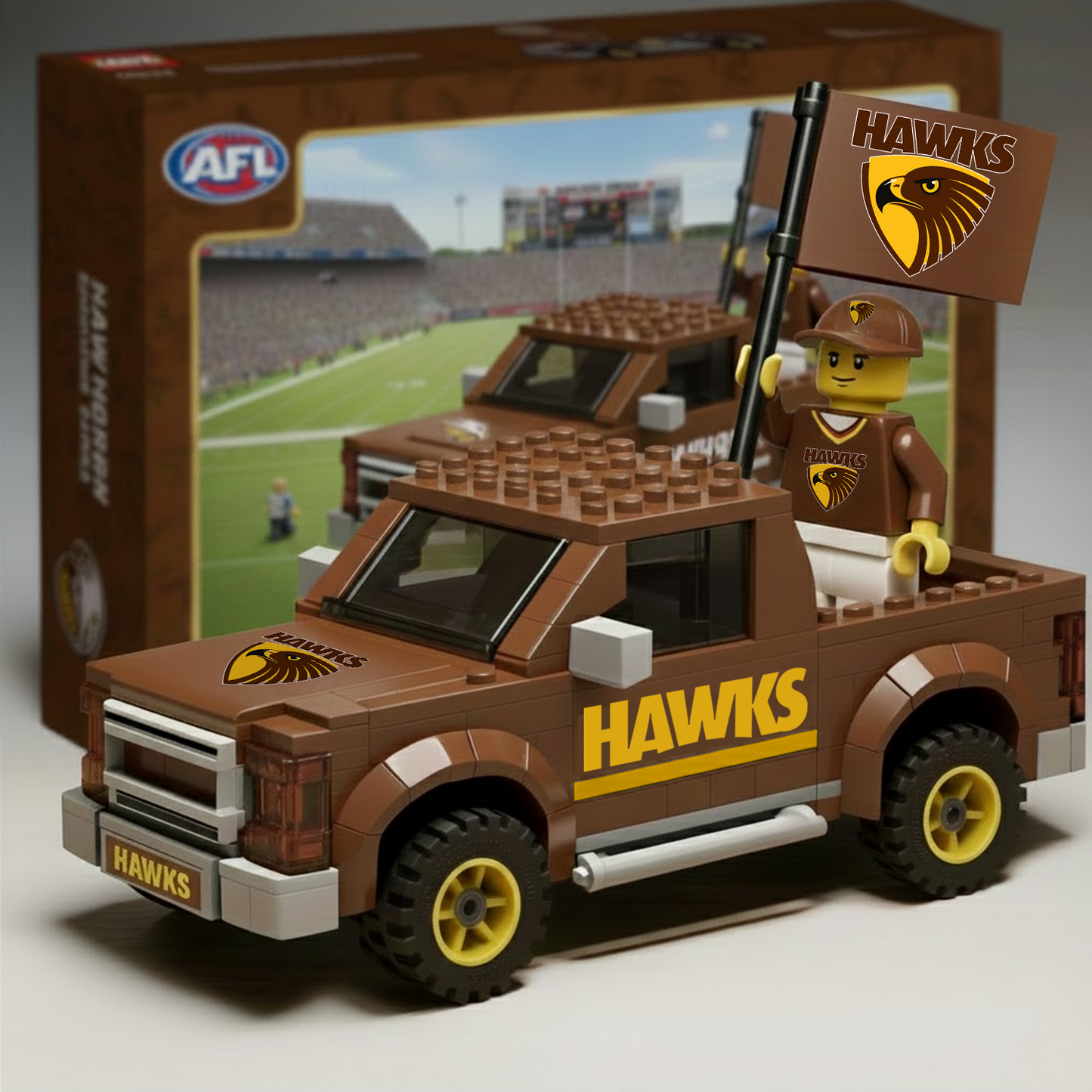 HAW x AFL Building Blocks Truck Toy Set DatND DVT