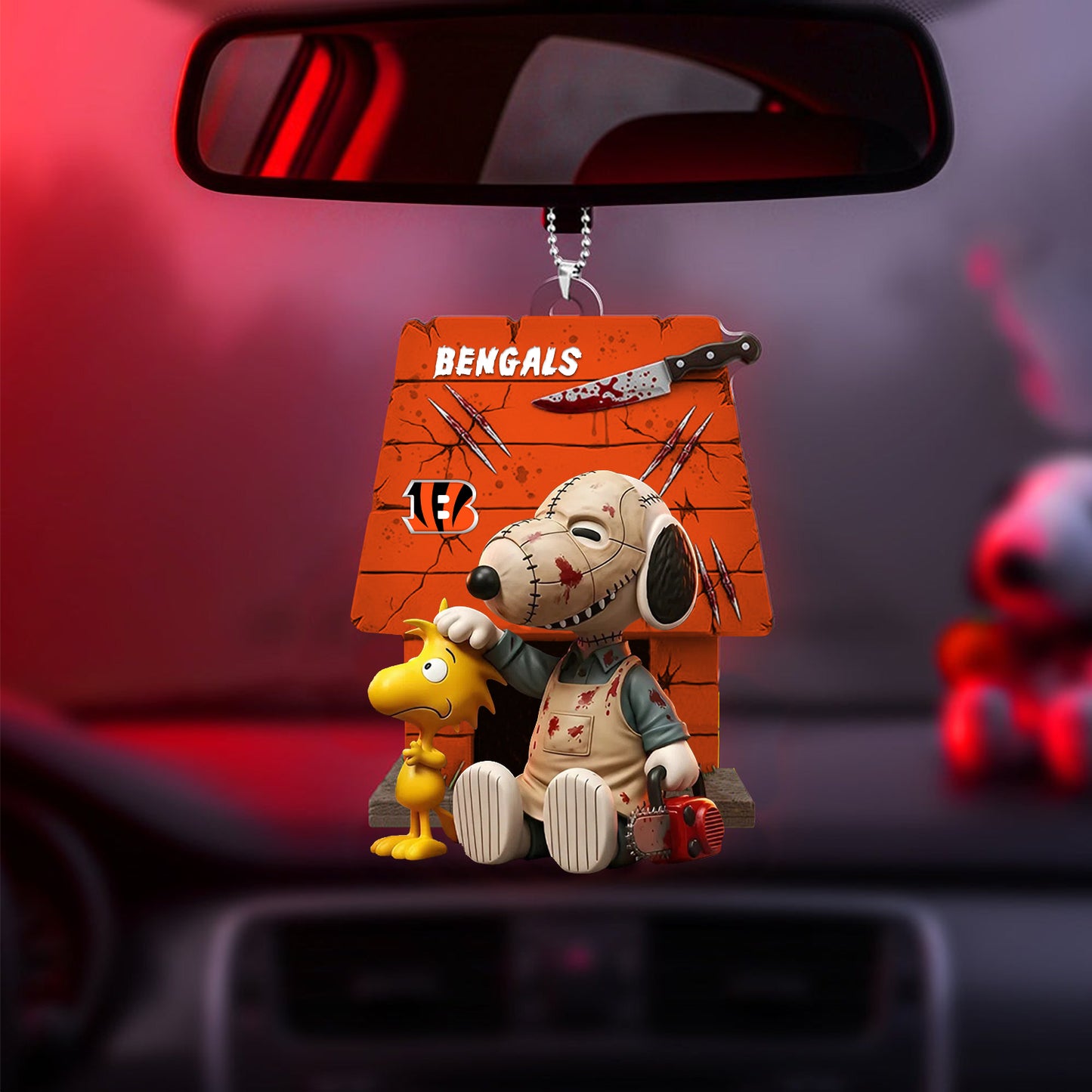 Horror Character x NFL CIN ORNAMENT CAR NDT NHM