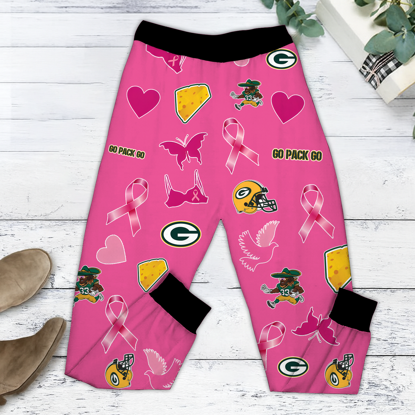 In October We Wear Pink And Watch GB NFL Pajamas Set DatND DVT