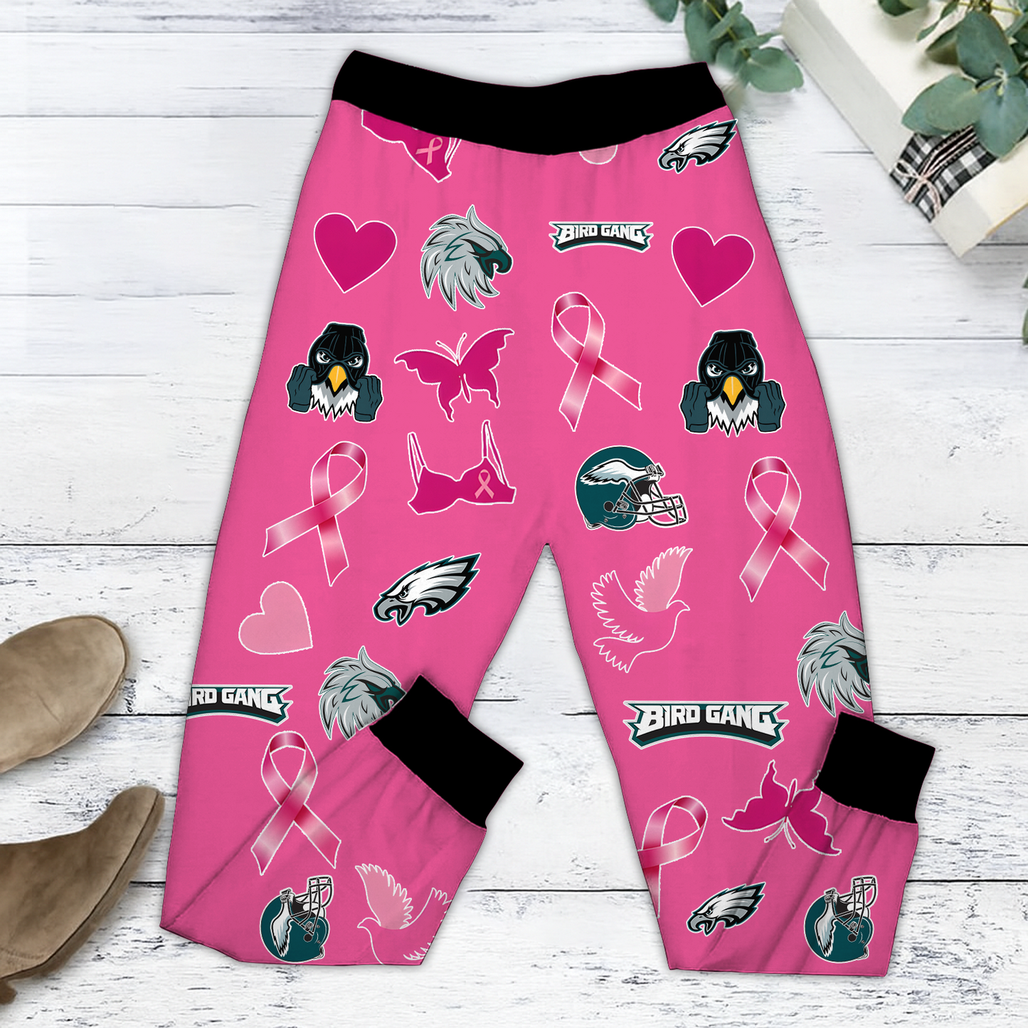 In October We Wear Pink And Watch PHI NFL Pajamas Set DatND DVT
