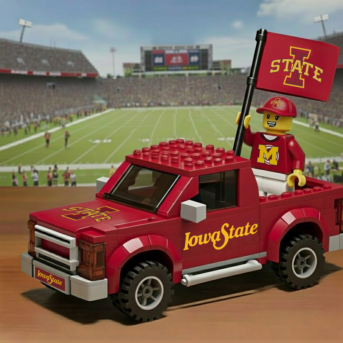 ISU x NCAA Building Blocks Truck Toy Set DatND DVT
