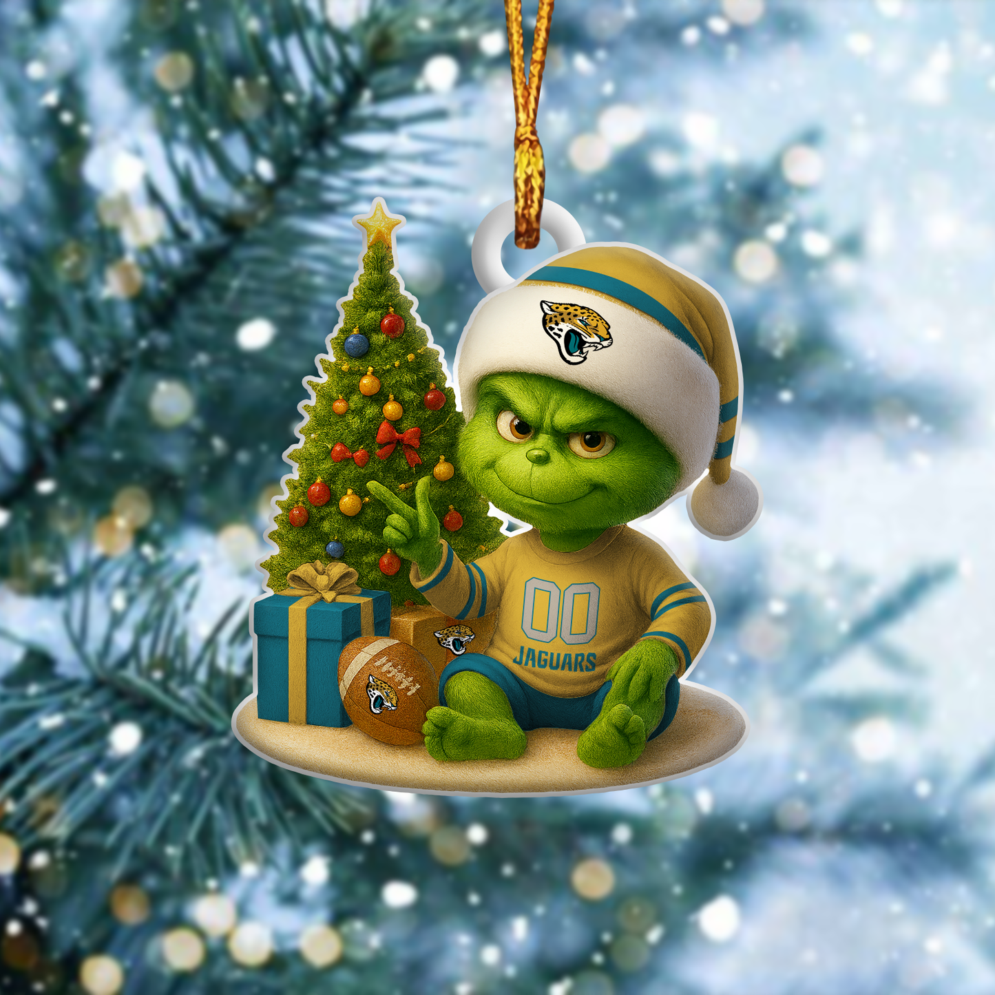 JJ NFL x Grinch Premium Ornament DDT NTL