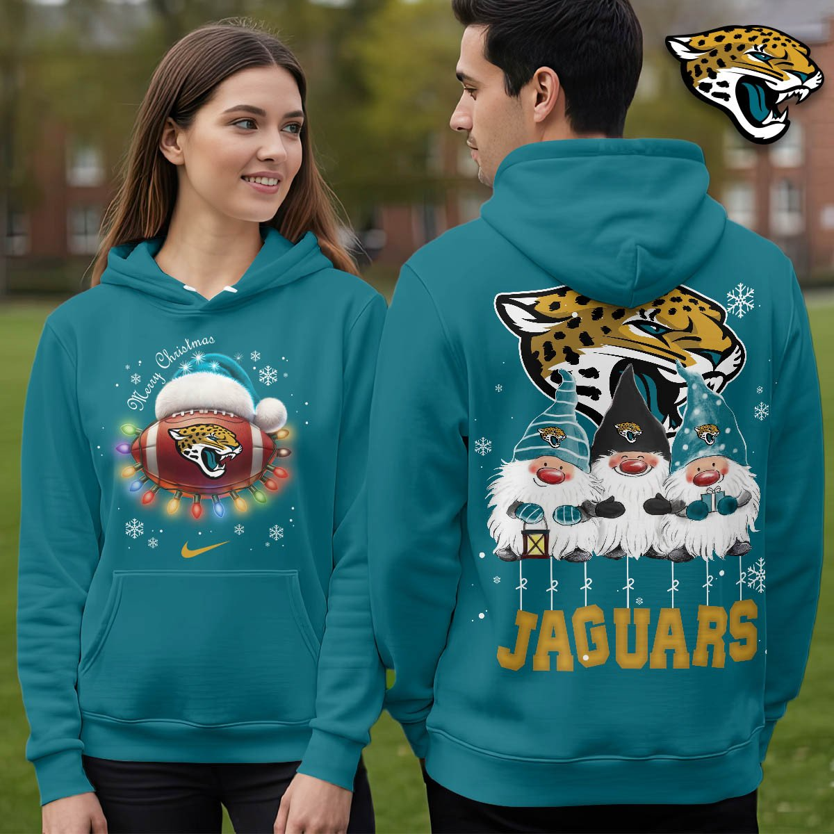 JJ Premium NFL Christmas Gnomes Hoodie DDT CTND