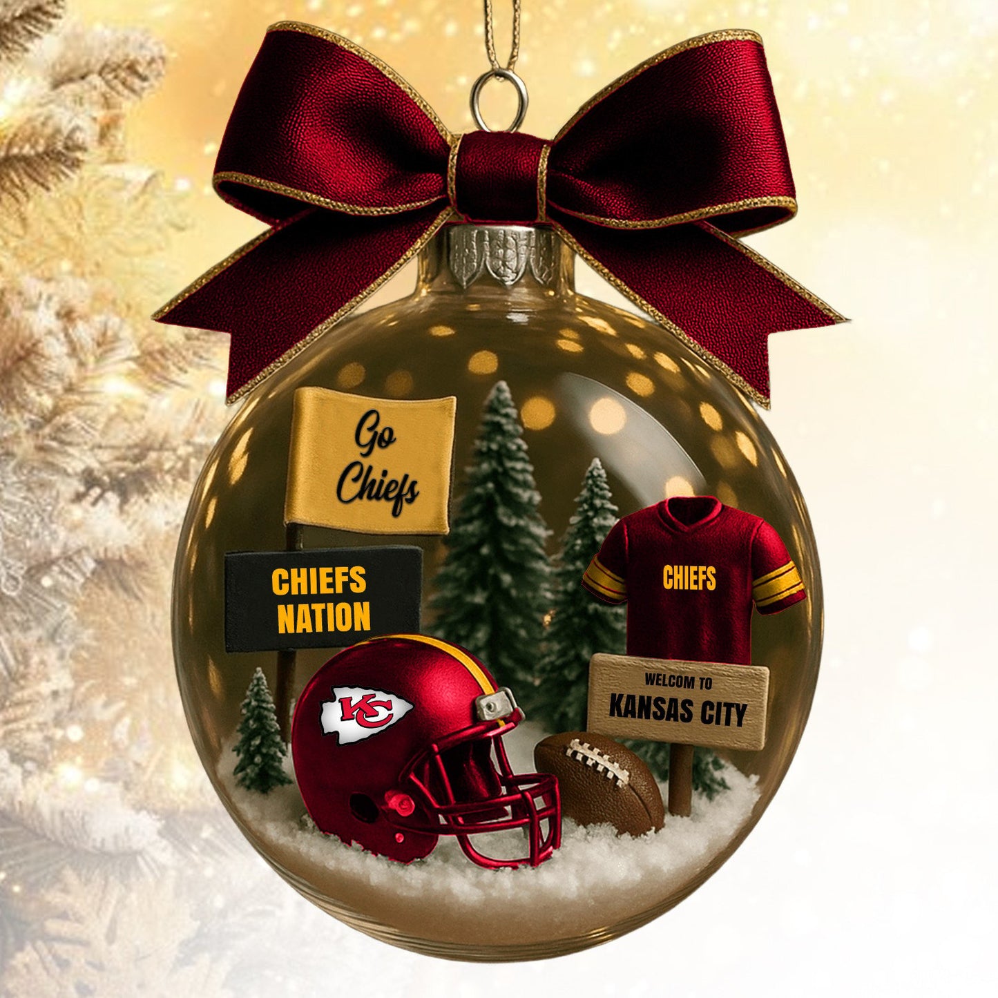 KCC NFL Acrylic Ball Ornament - Best Gift For Fans DDT CTND