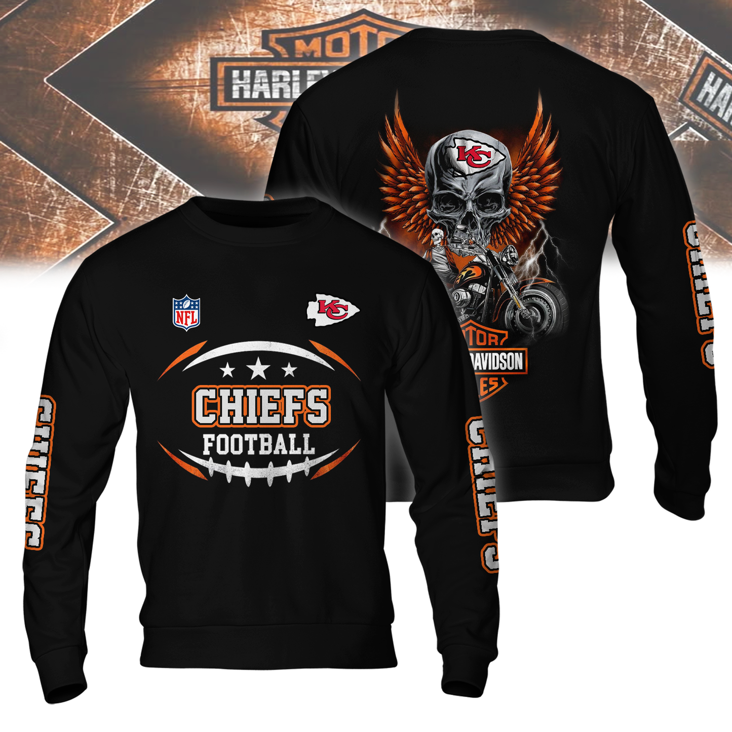 KCC Premium NFL Motorcycle 3D Shirt DDT CTND