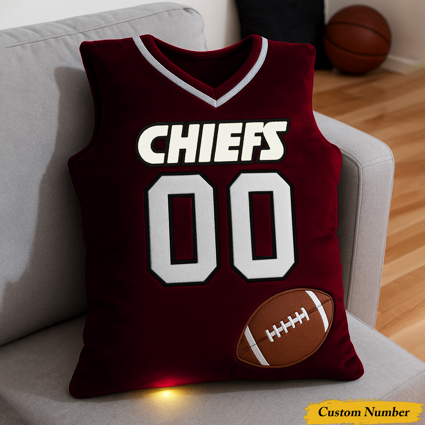 KCC x NFL Personalized Graphic 3DPrint Football Jersey Pillow DDT CTND