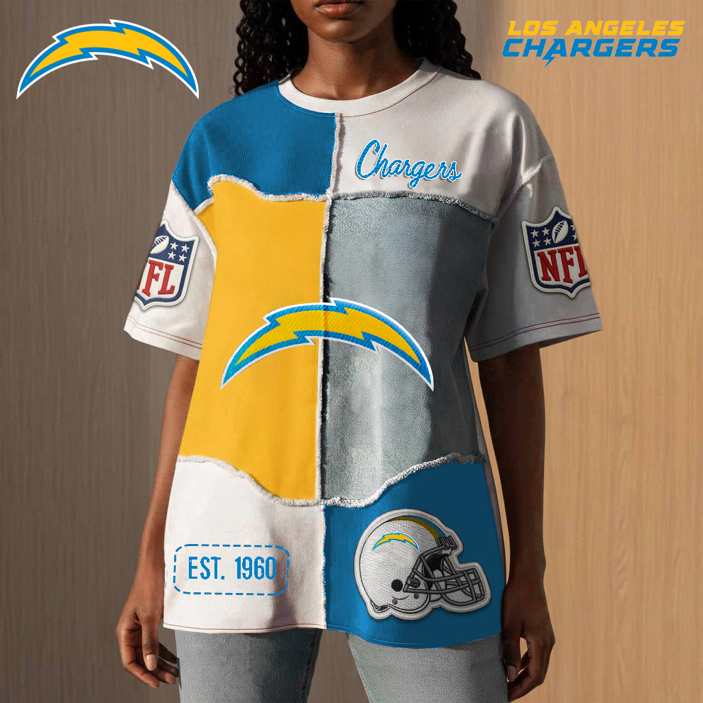 LAC Premium NFL Patchwork Vintage T-Shirt DDT CTND