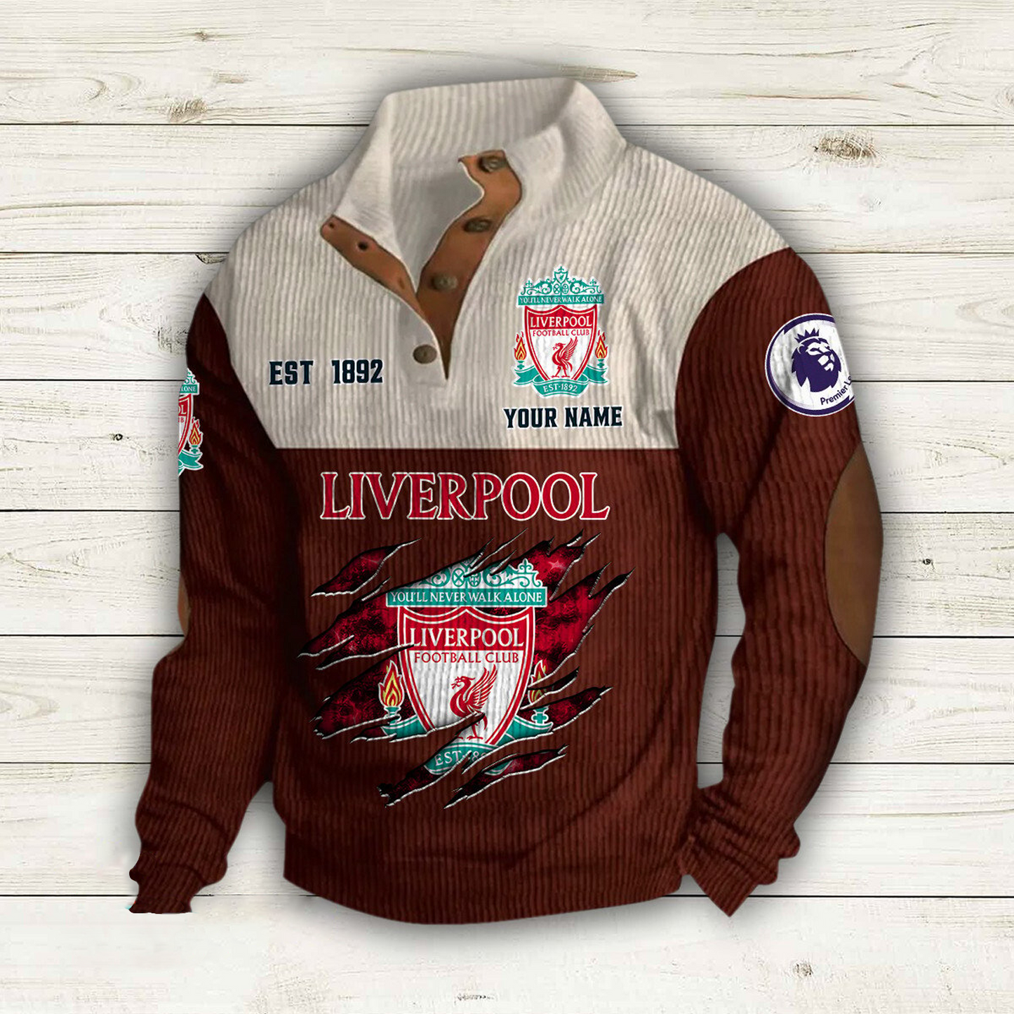 LIV x EPL Double Breasted Stand Collar Hoodies DATND TANTD