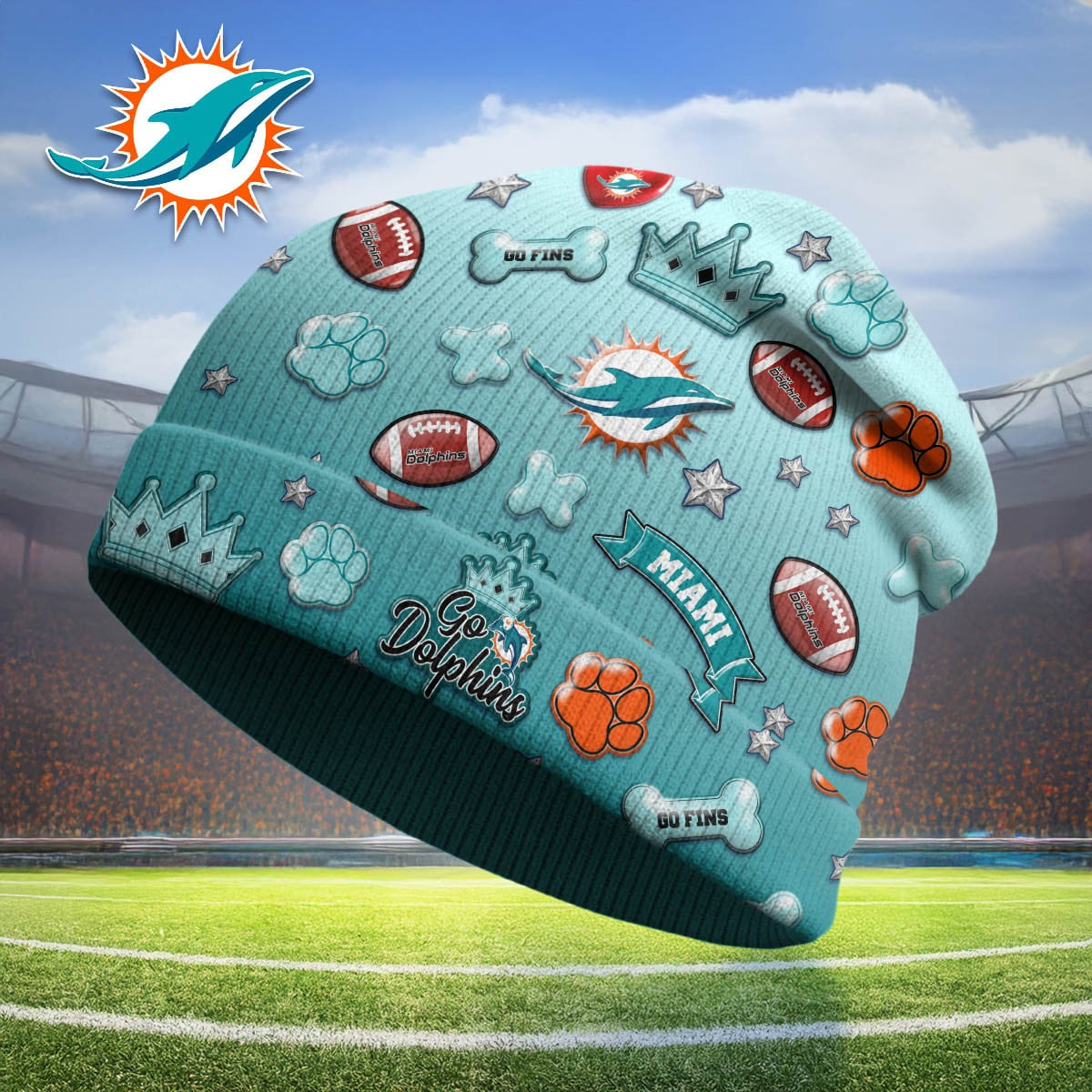 MD Premium NFL Crown Beanie Hat DDT CTND