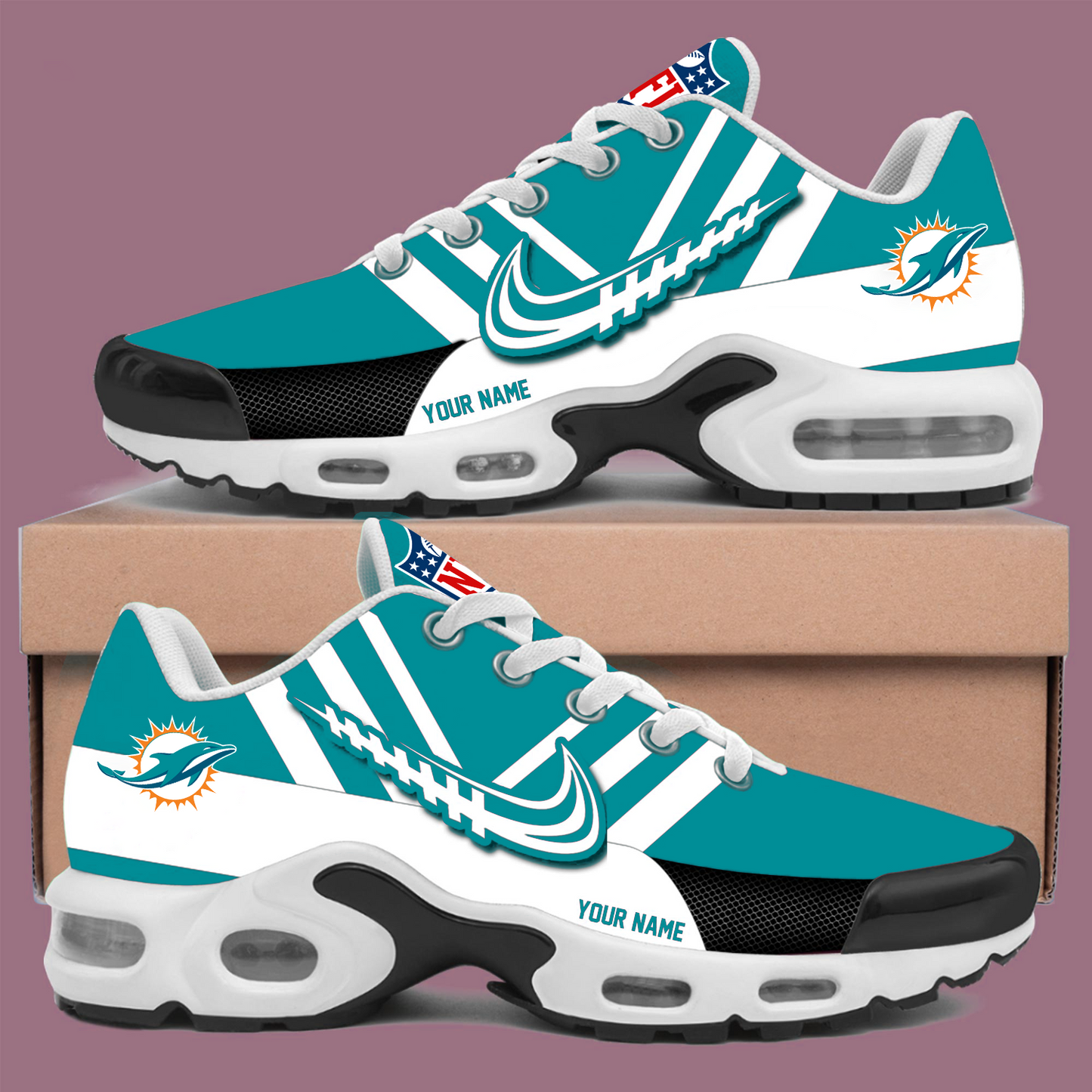 MIA x NFL Personalized Air Max Plus Sneakers DATND TANTD
