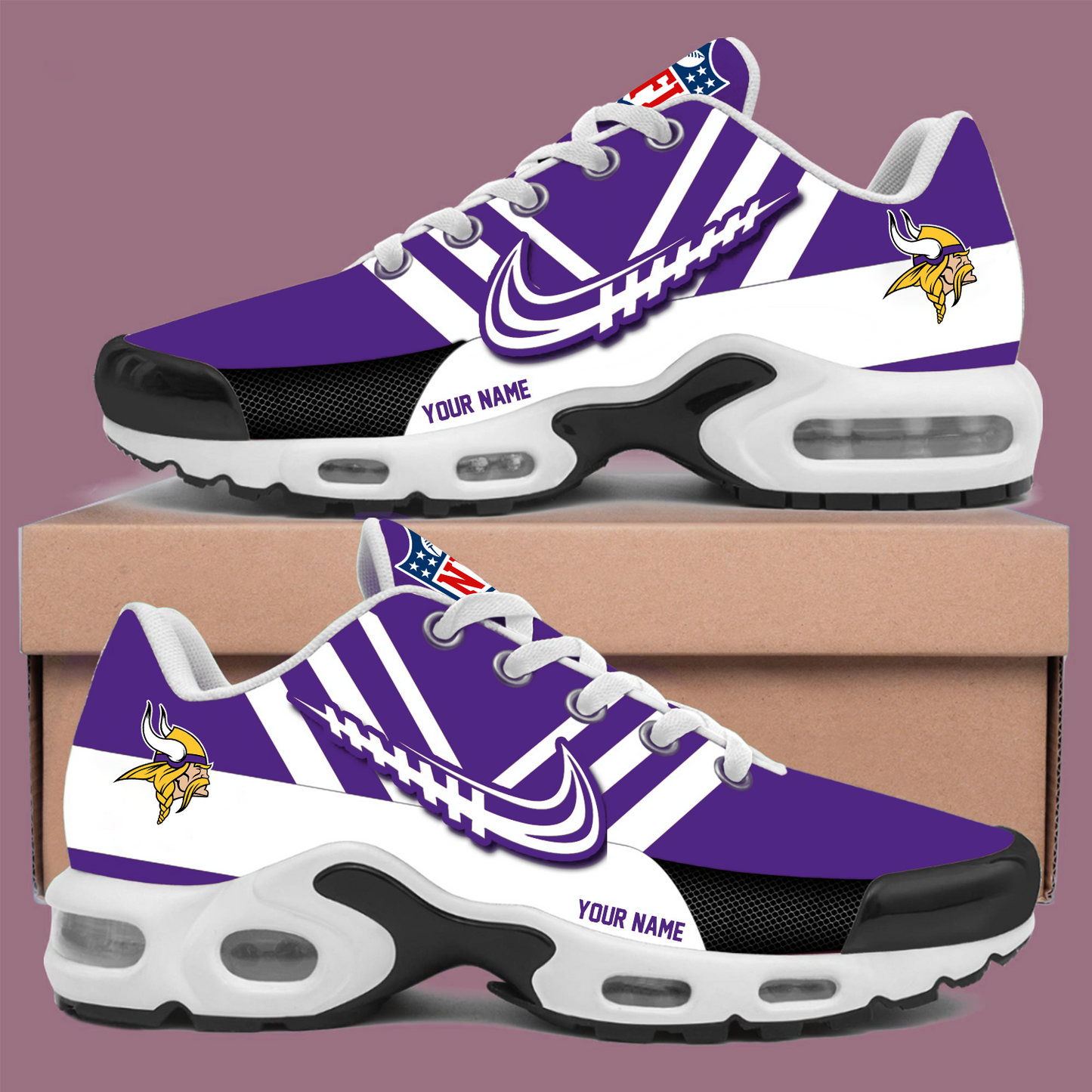 MIN x NFL Personalized Air Max Plus Sneakers DATND TANTD